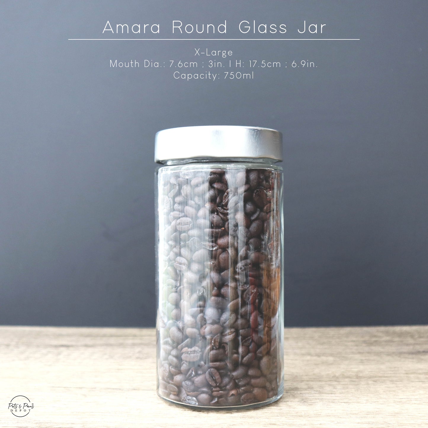 Amara Round Glass Jar