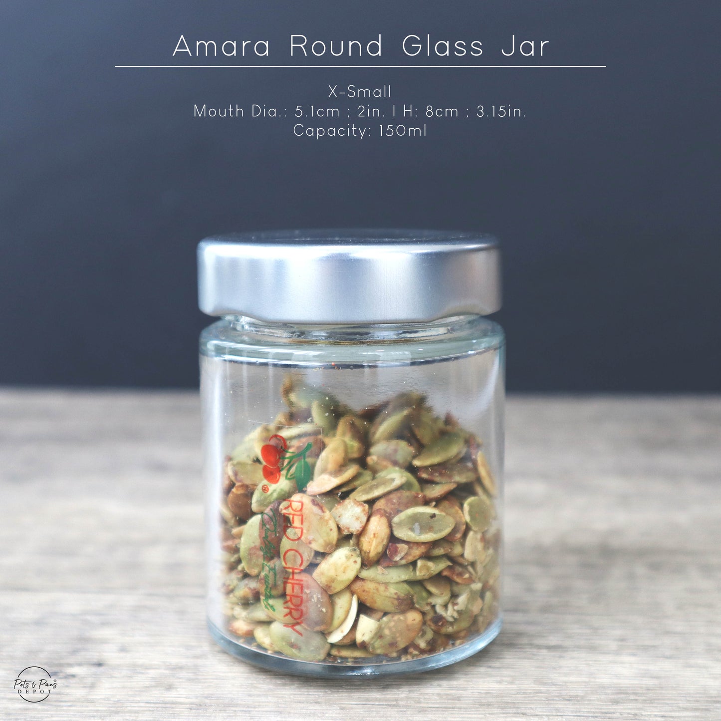 Amara Round Glass Jar
