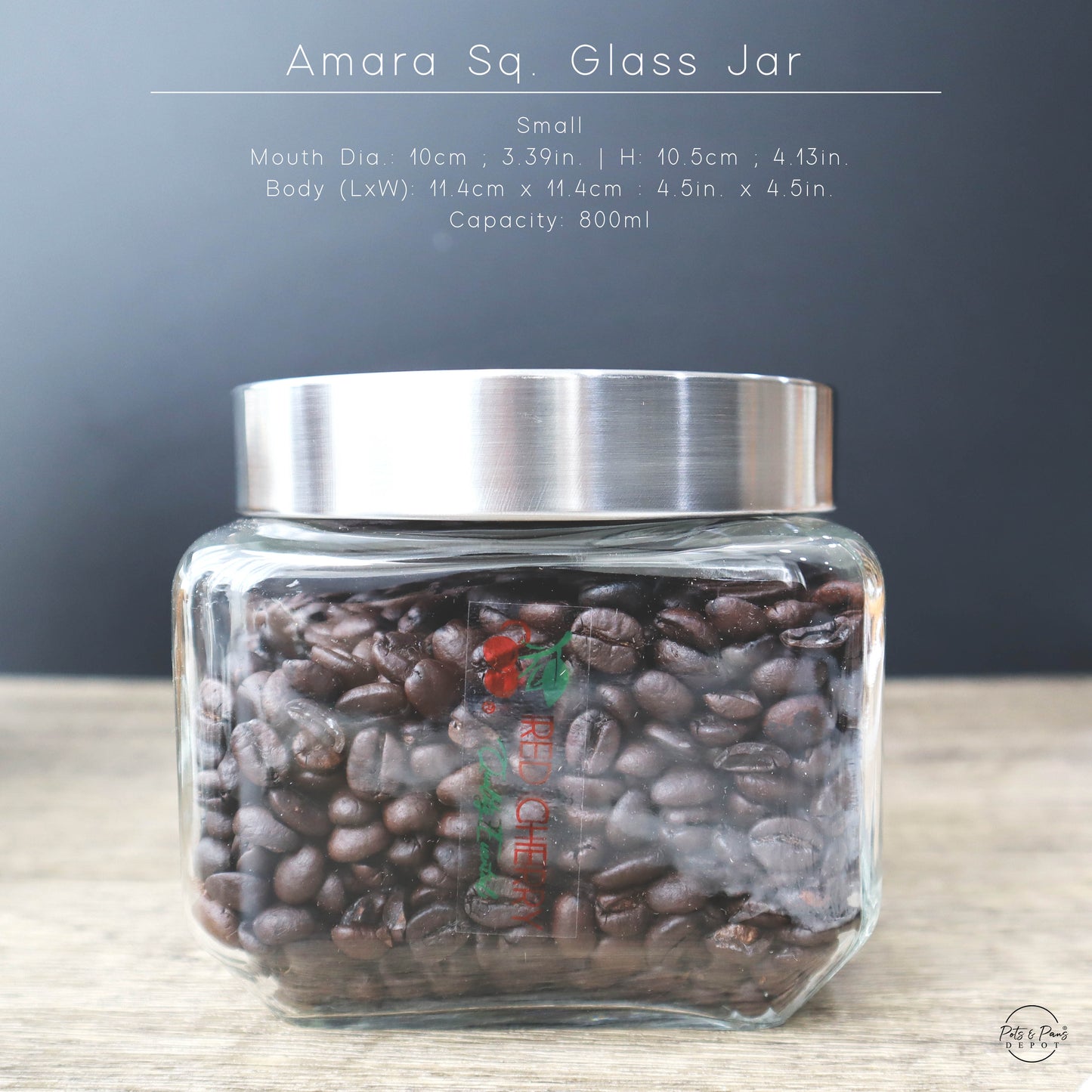 Amara Square Glass Jar