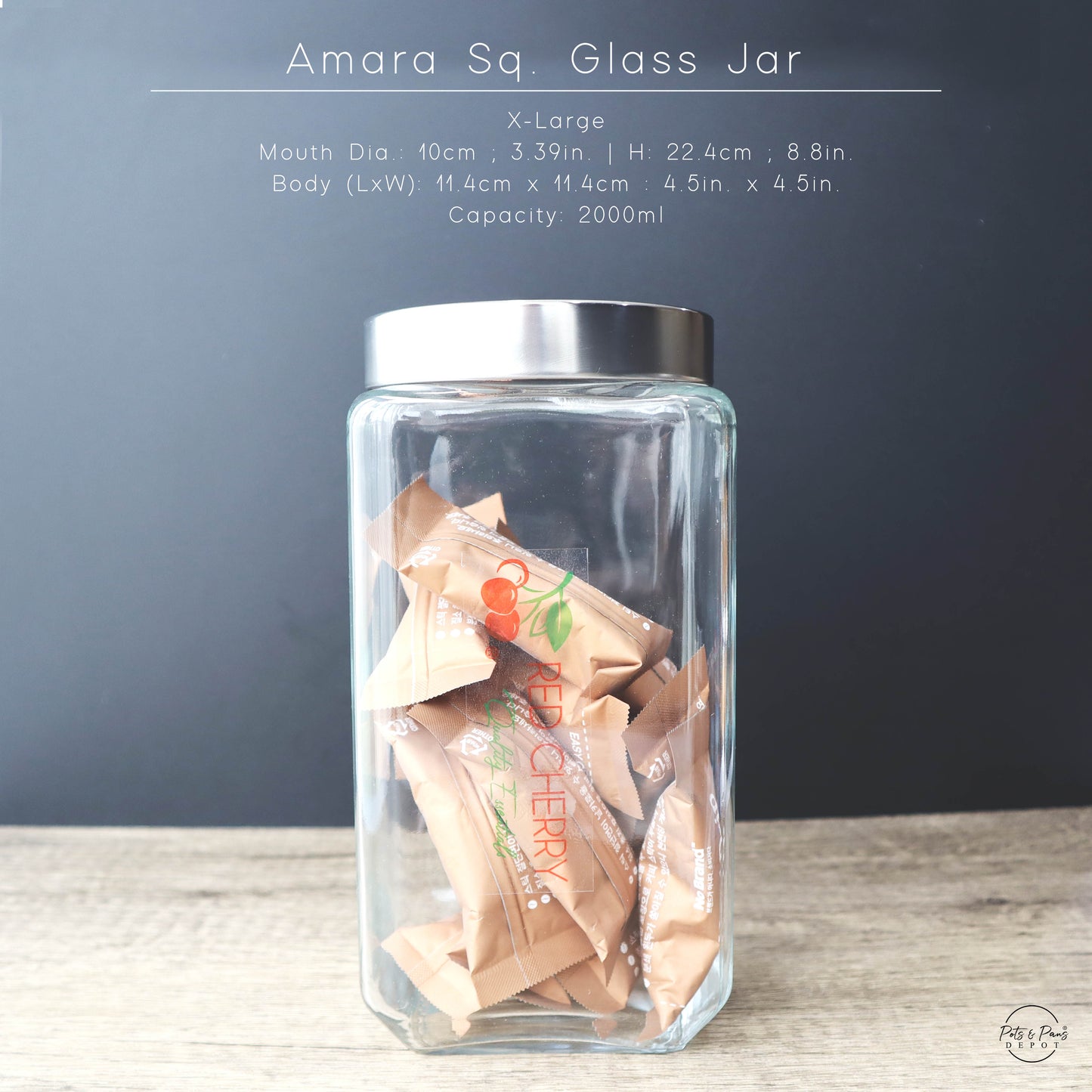 Amara Square Glass Jar