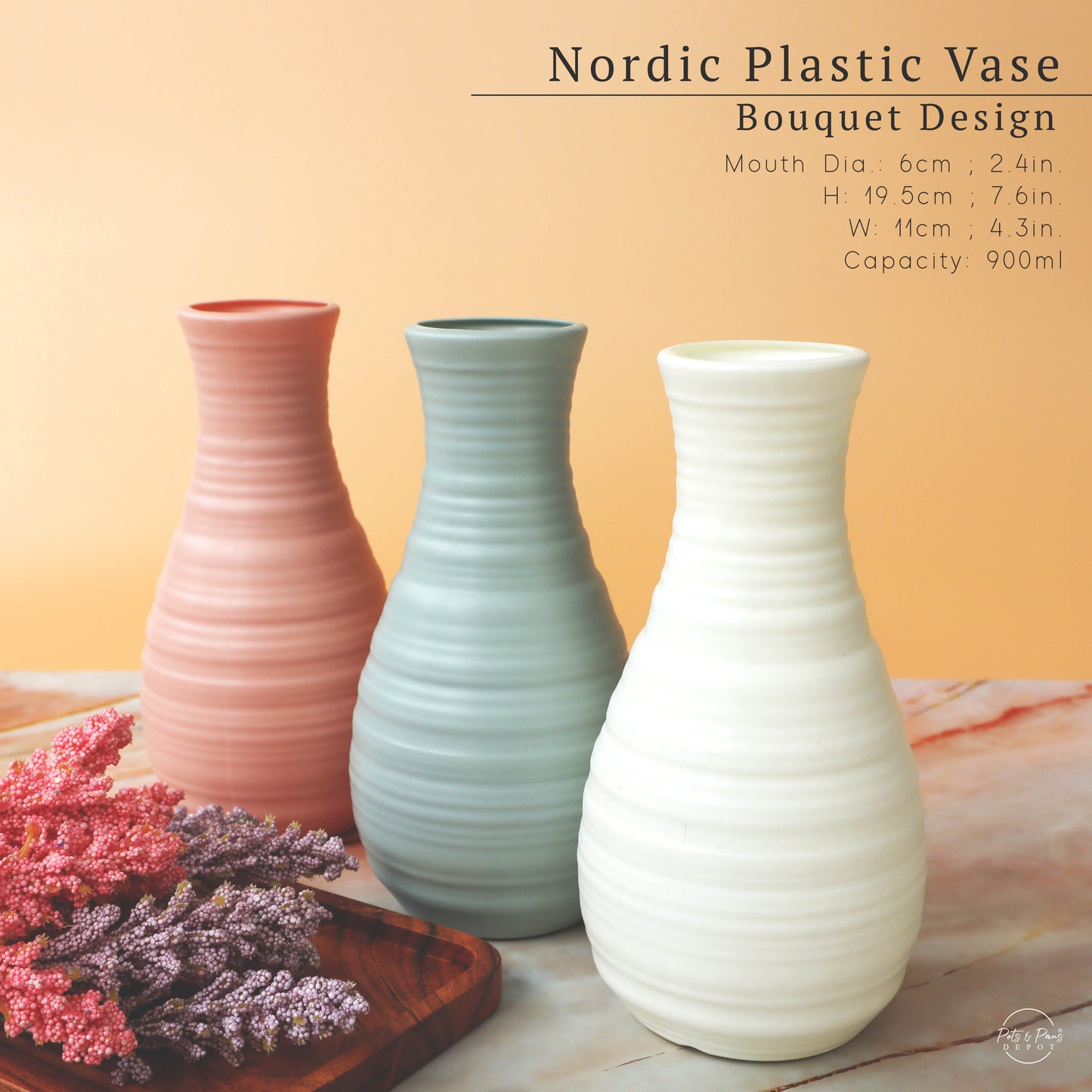 Nordic Plastic Desk Vase (Small)