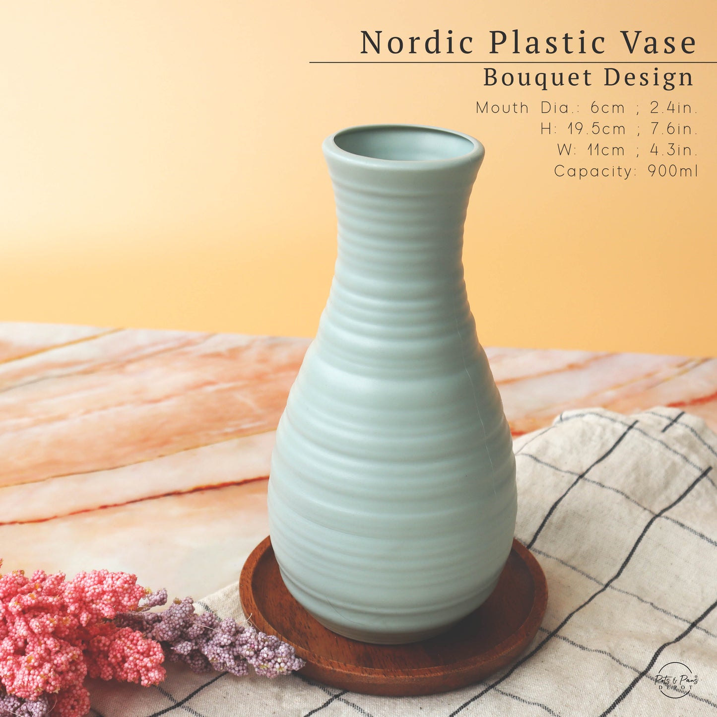 Nordic Plastic Desk Vase (Small)