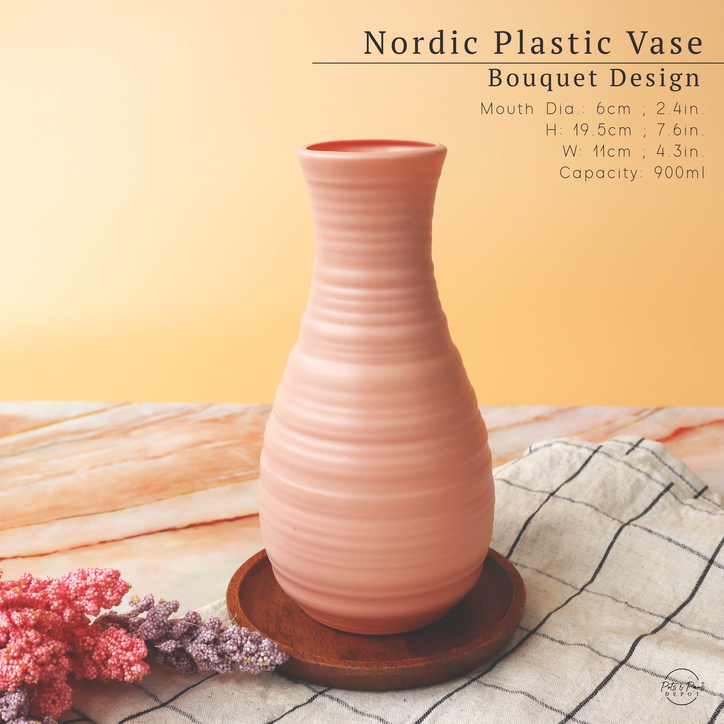 Nordic Plastic Desk Vase (Small)