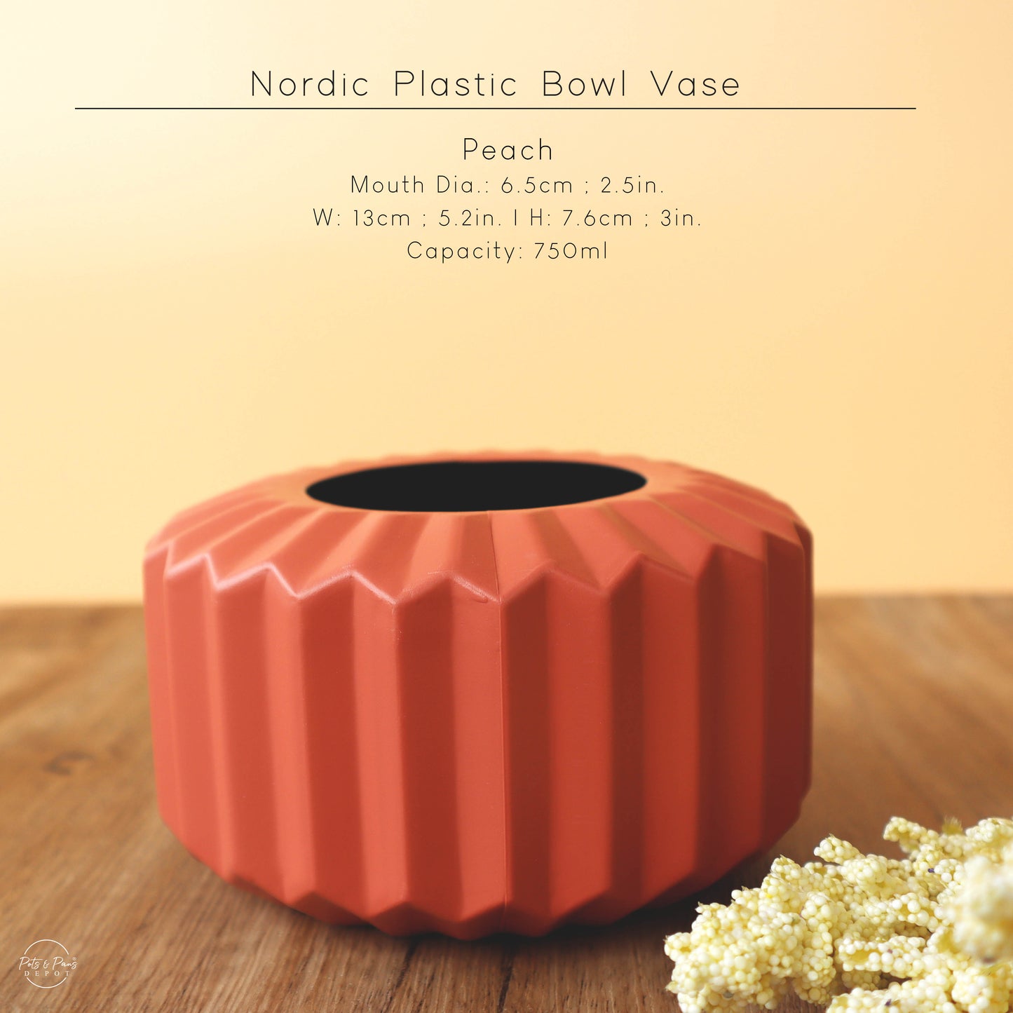 Nordic Plastic Bowl Vase