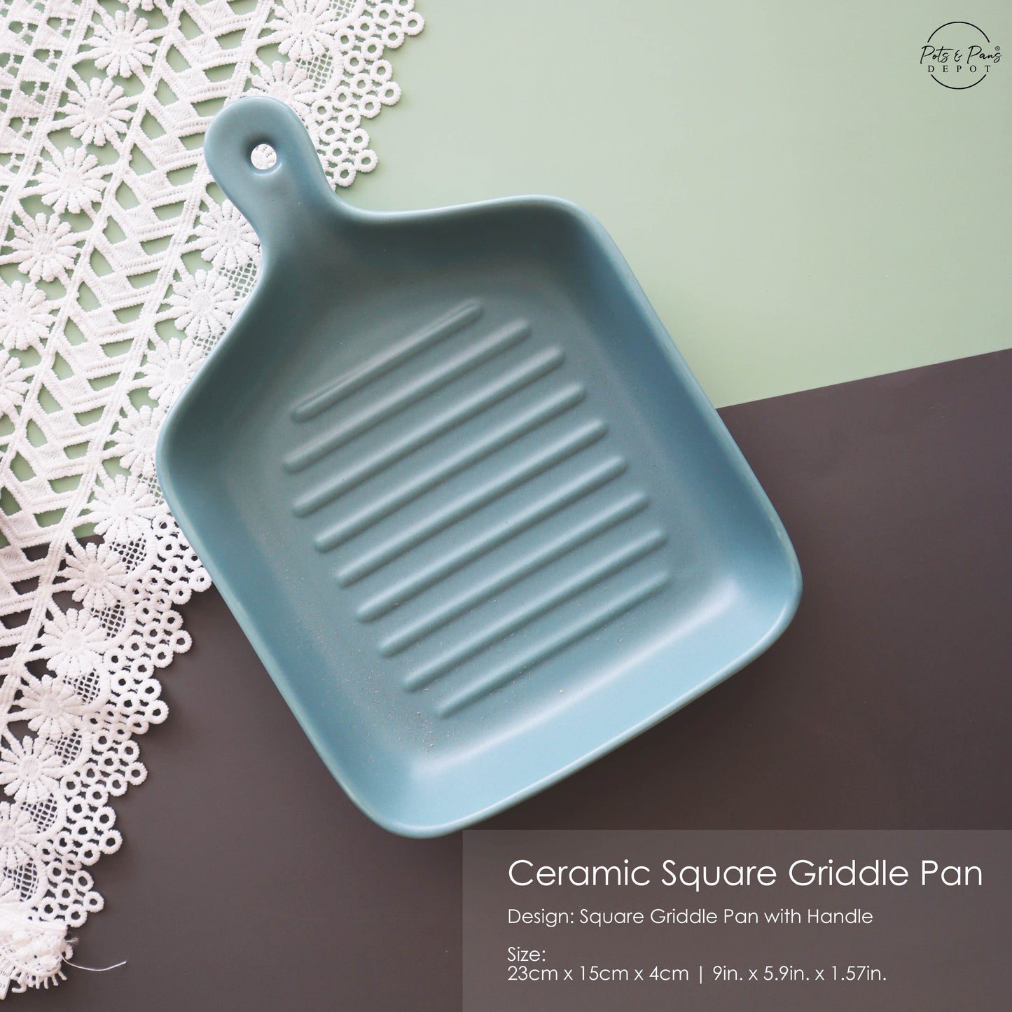 Ceramic Square Griddle Pan