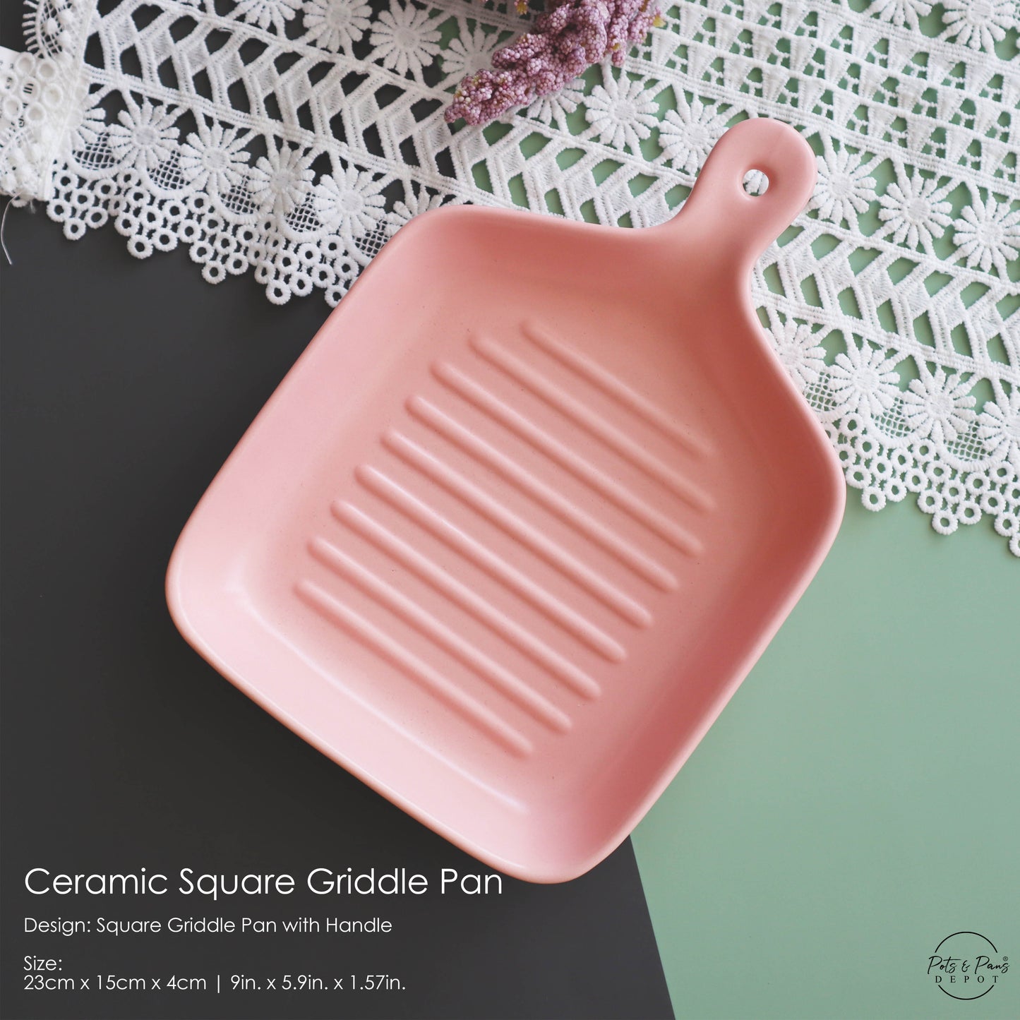 Ceramic Square Griddle Pan