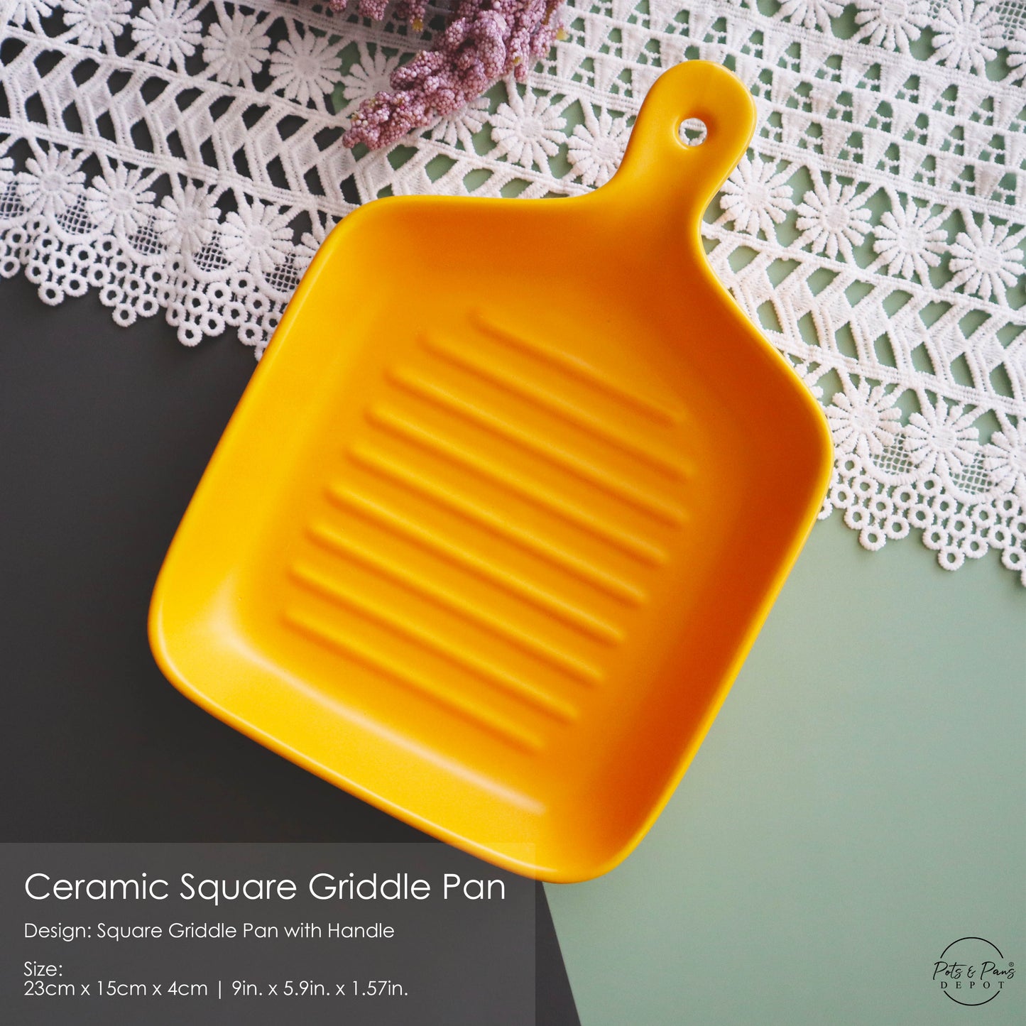 Ceramic Square Griddle Pan