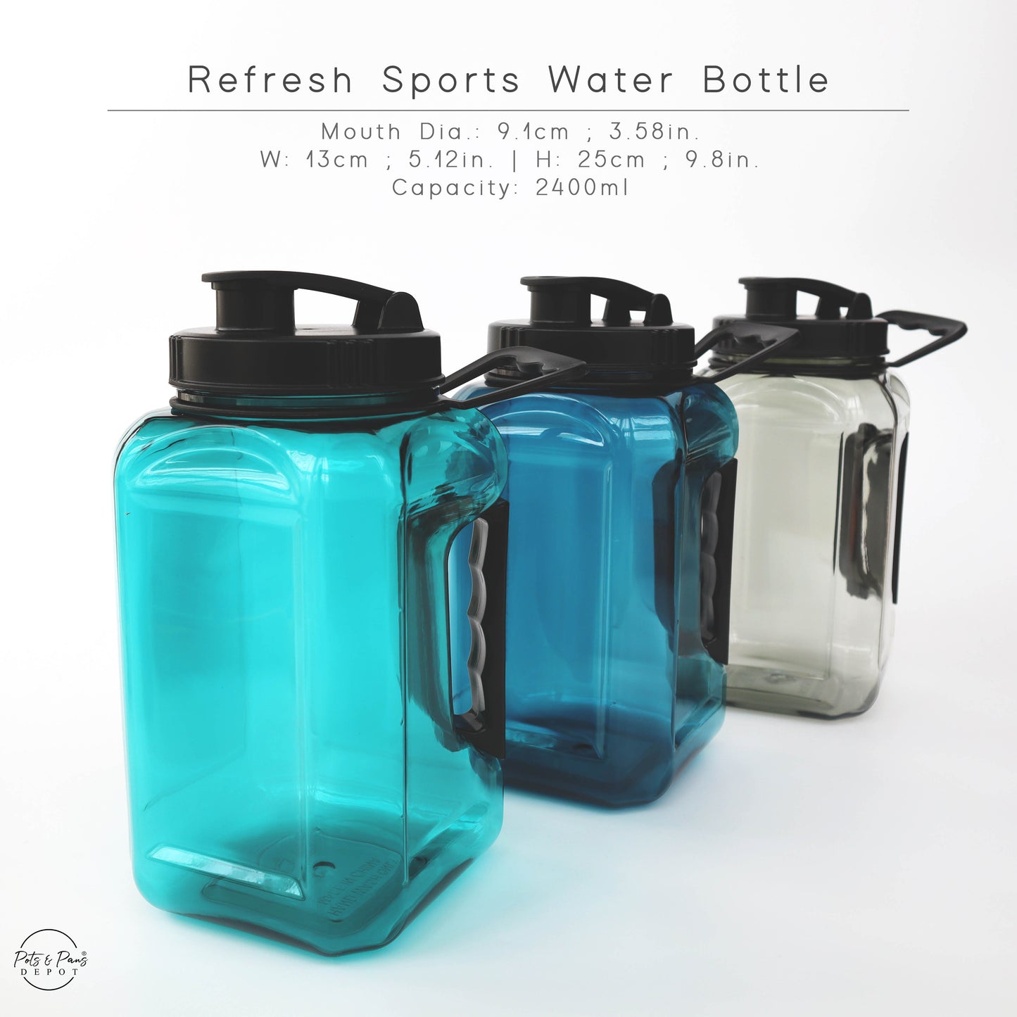 Refresh Sports Water Bottle 2.4L