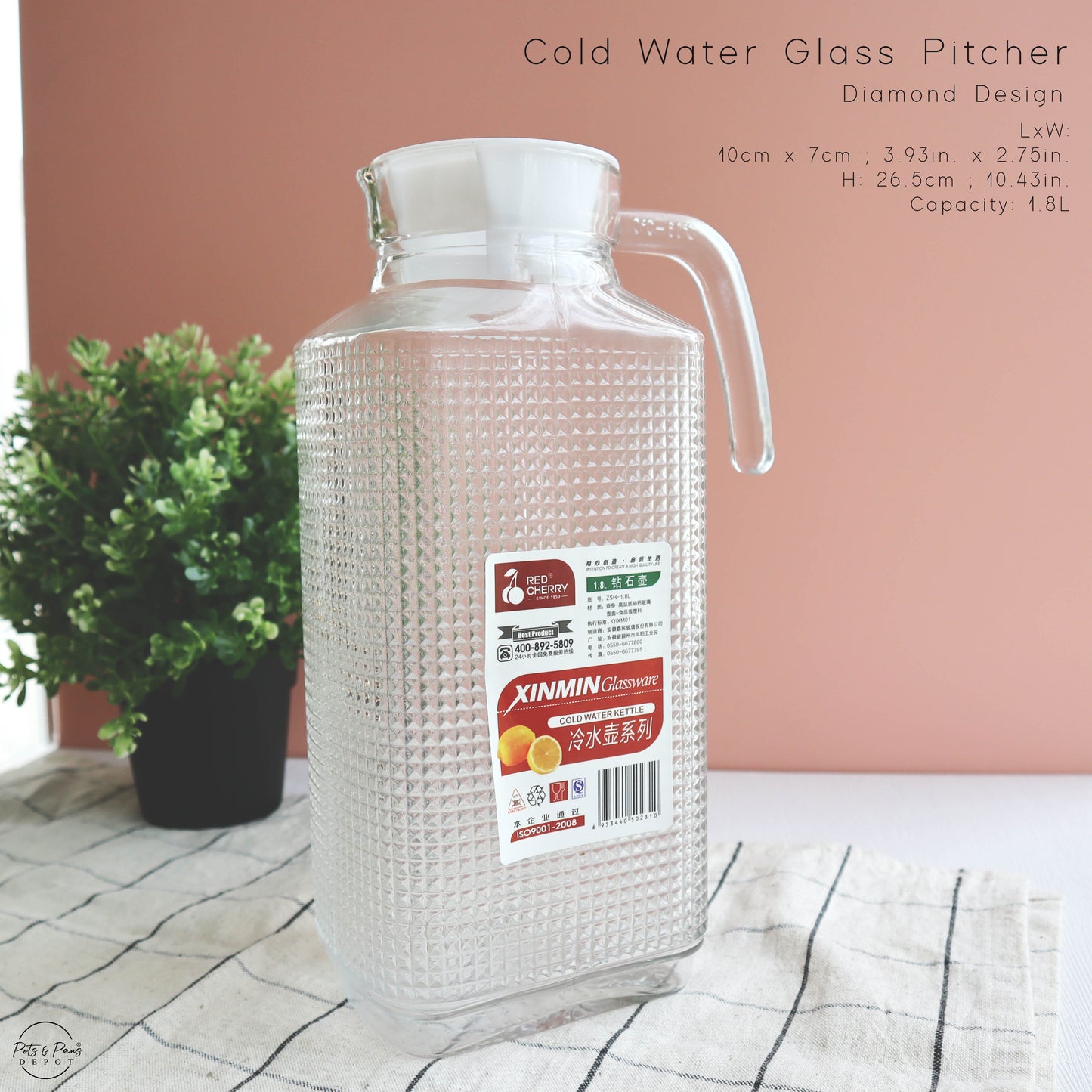 RC Cold Water Glass Pitcher