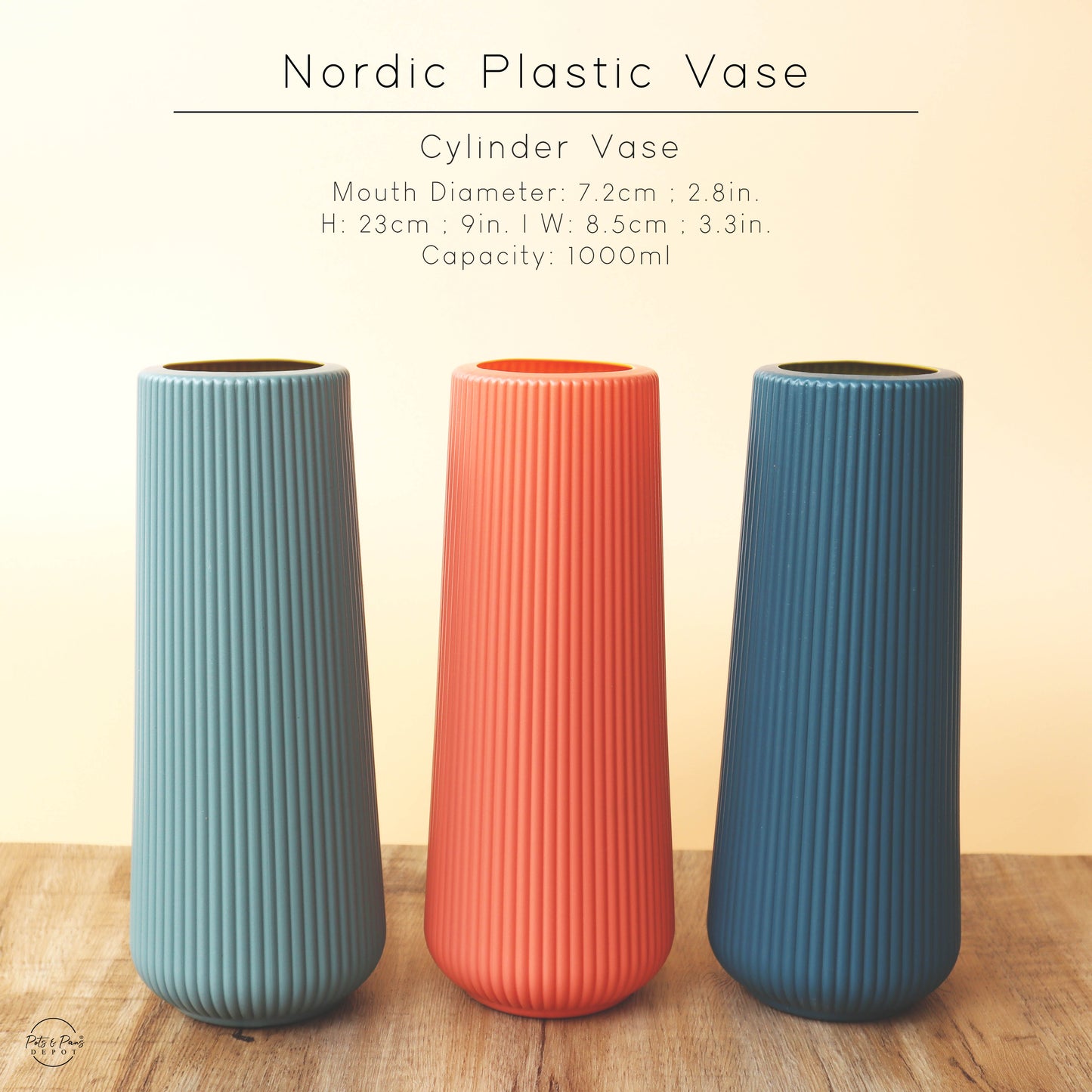 Nordic Plastic Desk Vase (Medium)