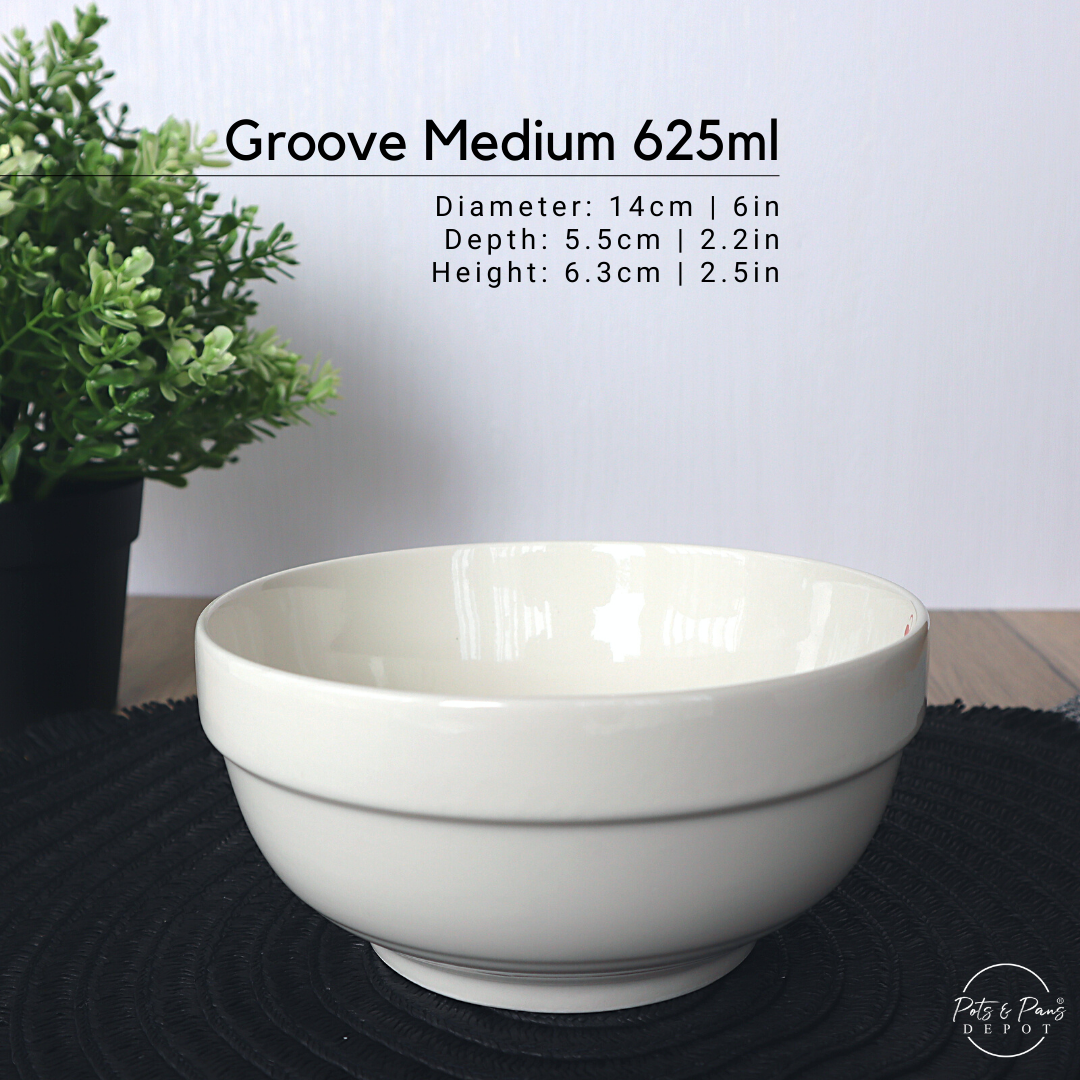 Groove: Ellie White Porcelain Everyday Bowl