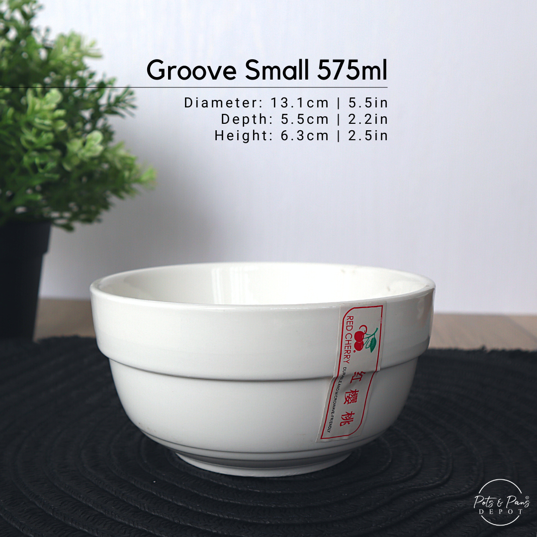 Groove: Ellie White Porcelain Everyday Bowl