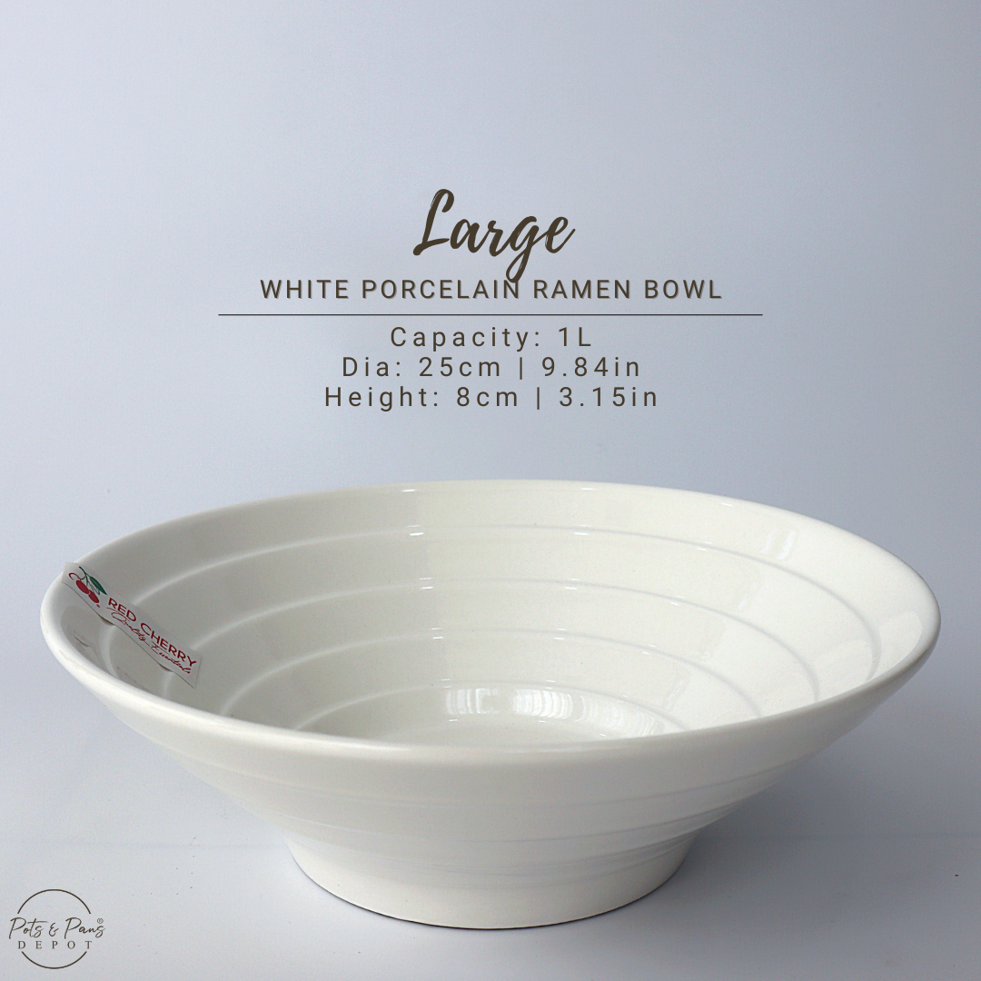 Ellie White Porcelain Ramen Bowl