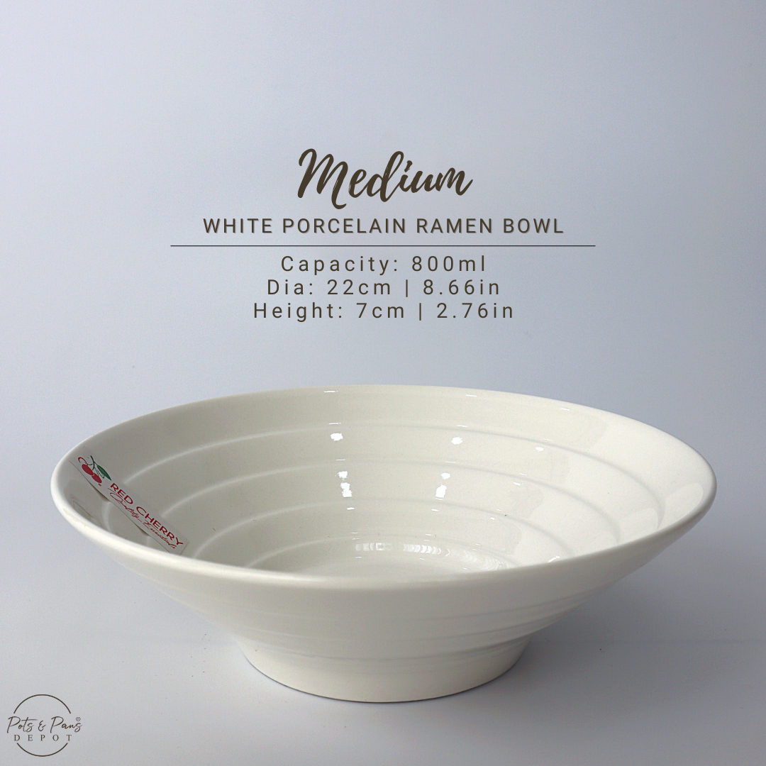 Ellie White Porcelain Ramen Bowl