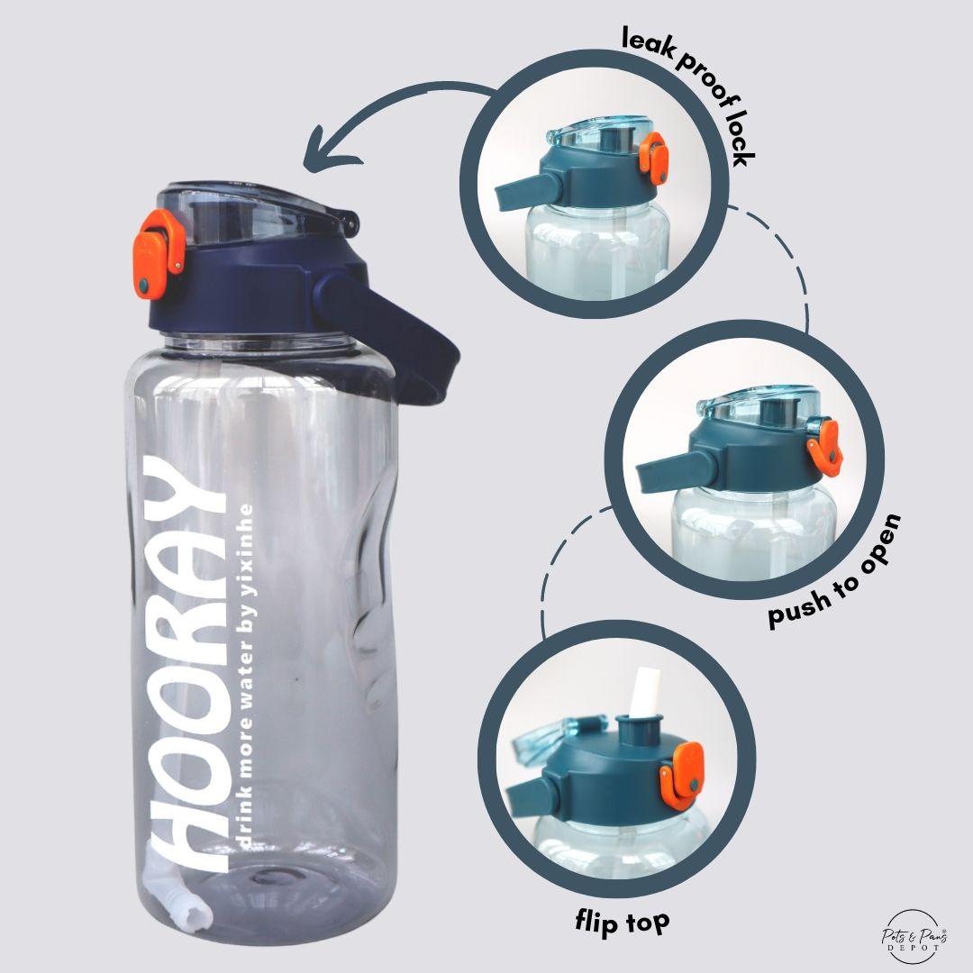 Hooray Sports Water Bottle 2L