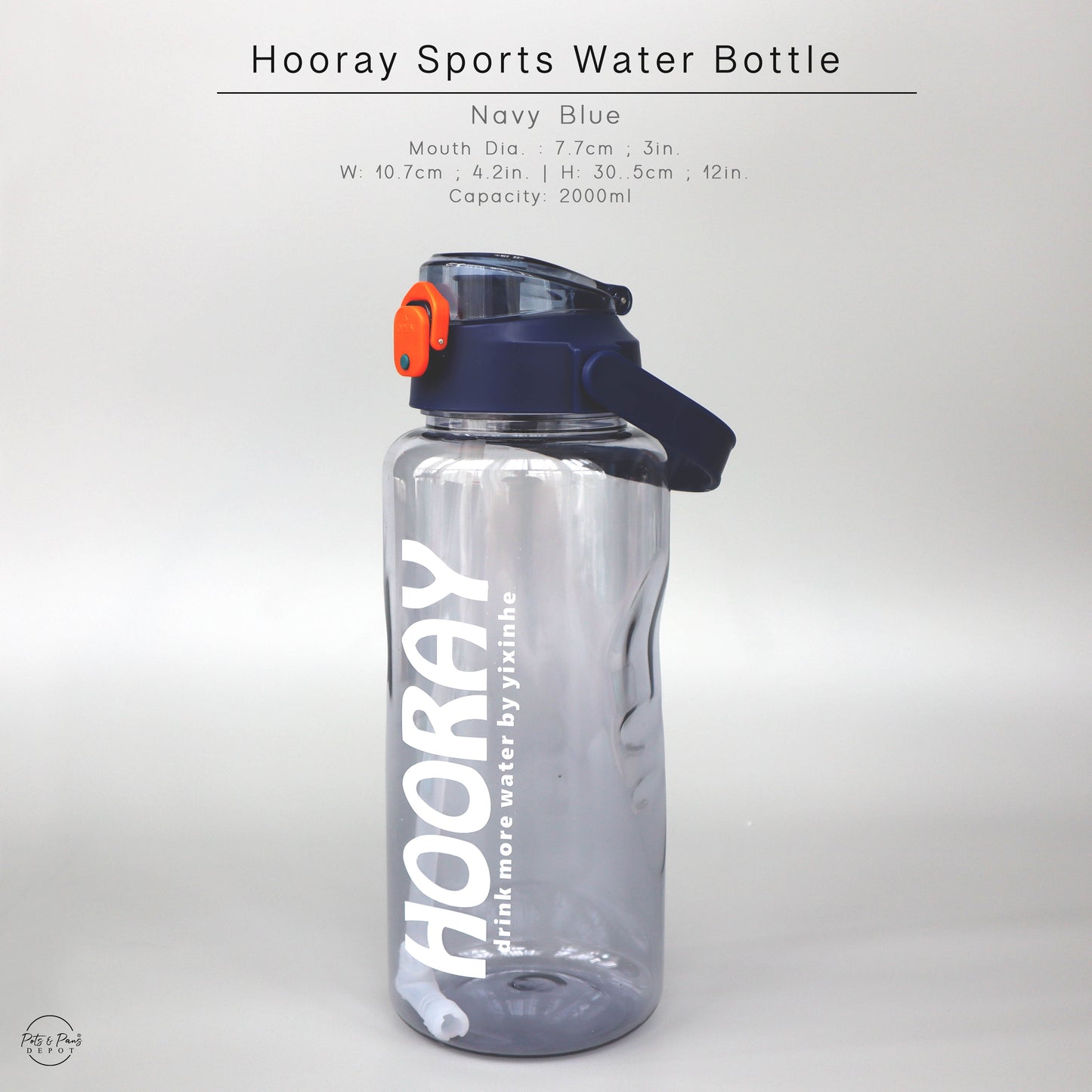 Hooray Sports Water Bottle 2L