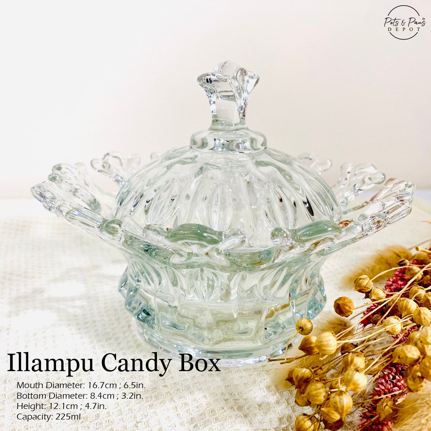 Red Cherry Candy Jar