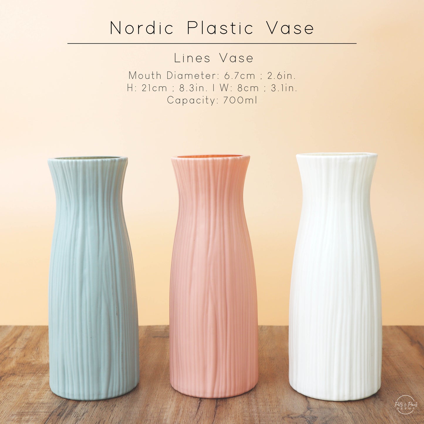 Nordic Plastic Desk Vase (Medium)