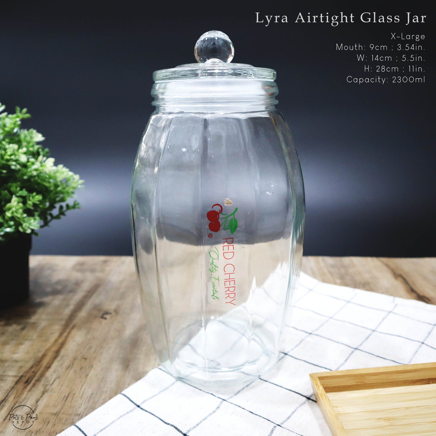 Lyra Airtight Glass Jar