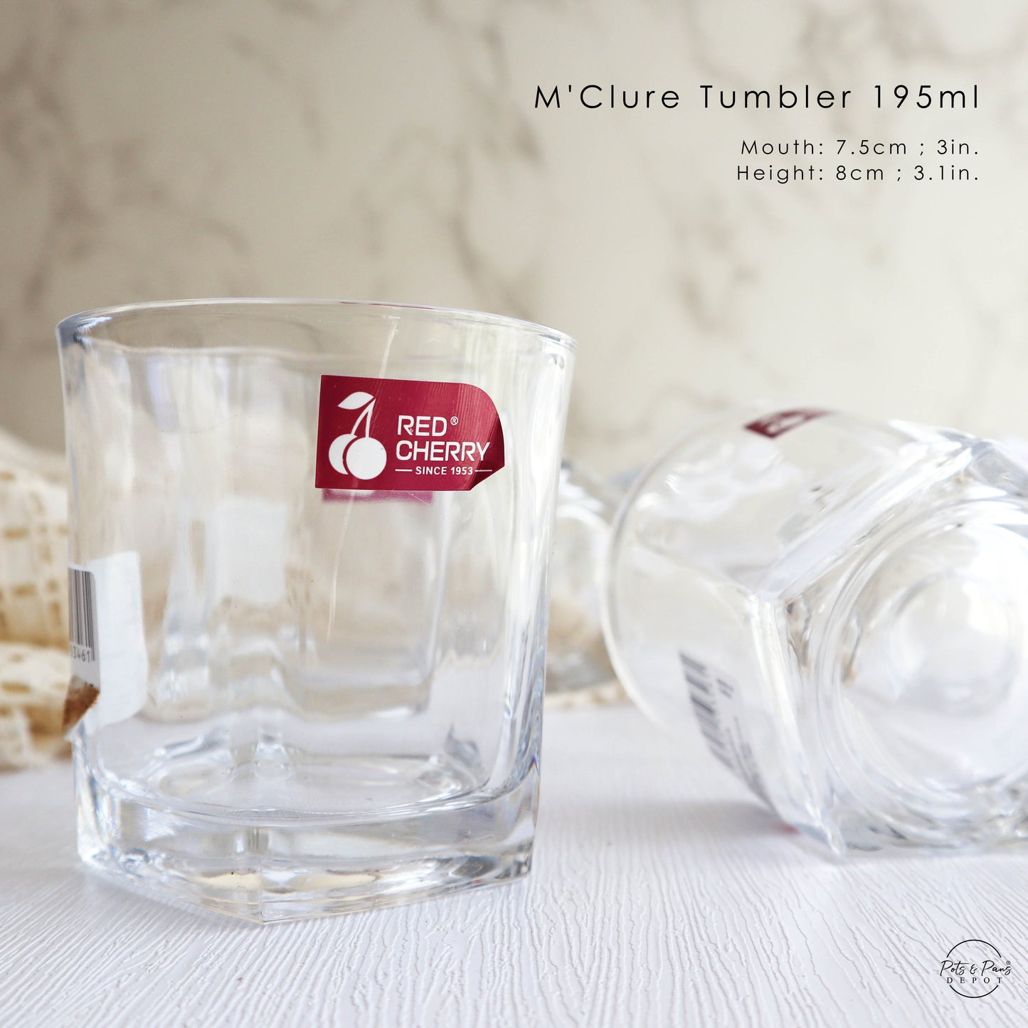 Red Cherry Short Glass Tumbler