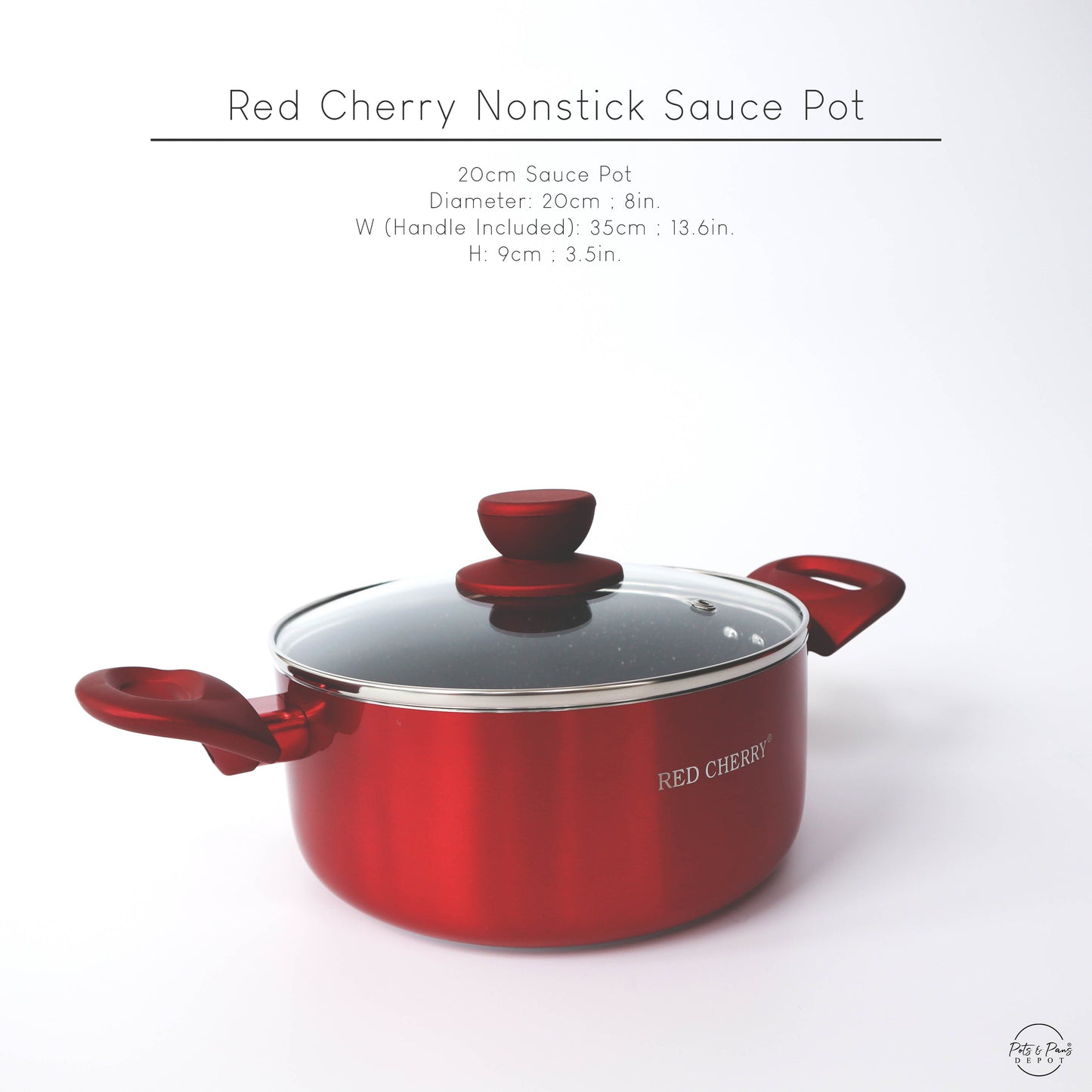 Red Cherry Nonstick Sauce Pot