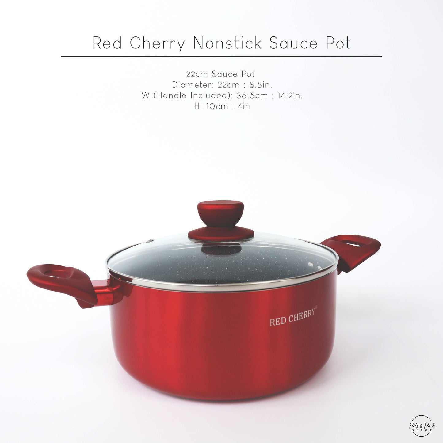 Red Cherry Nonstick Sauce Pot