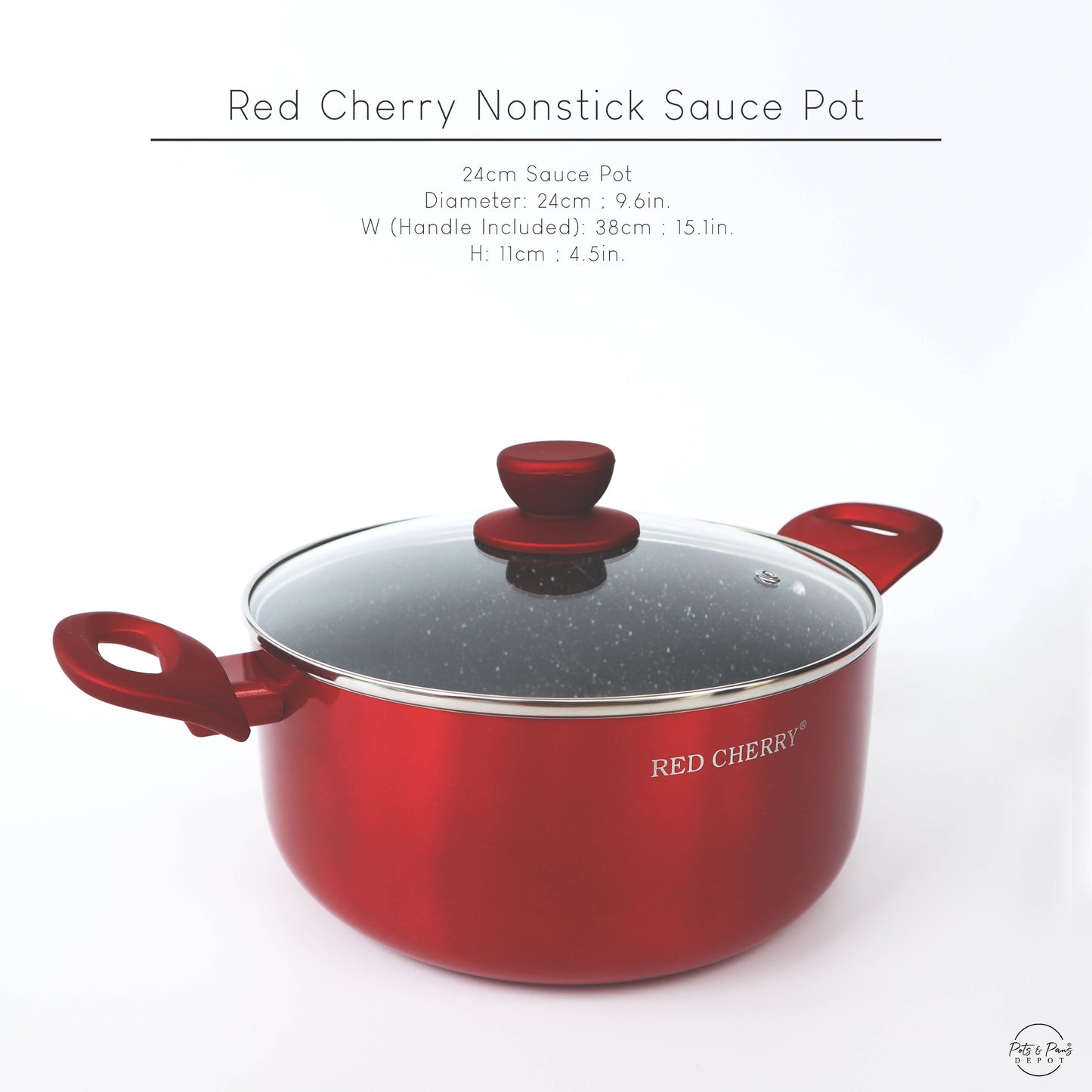 Red Cherry Nonstick Sauce Pot