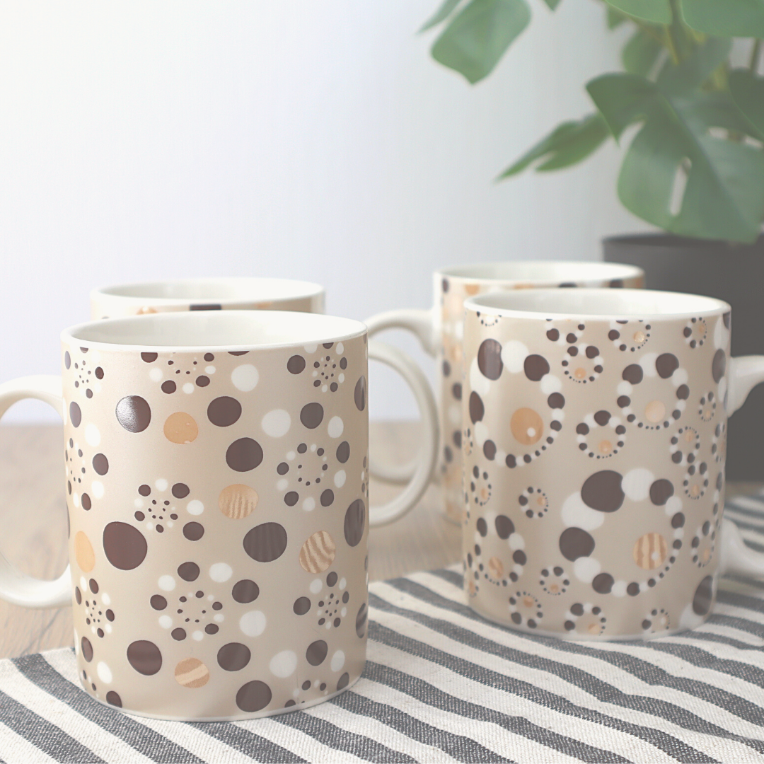 Printed Polka Dot Coffee Mug