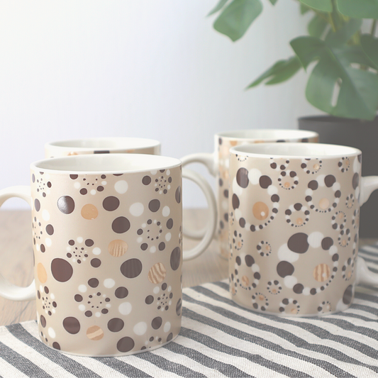 Printed Polka Dot Coffee Mug