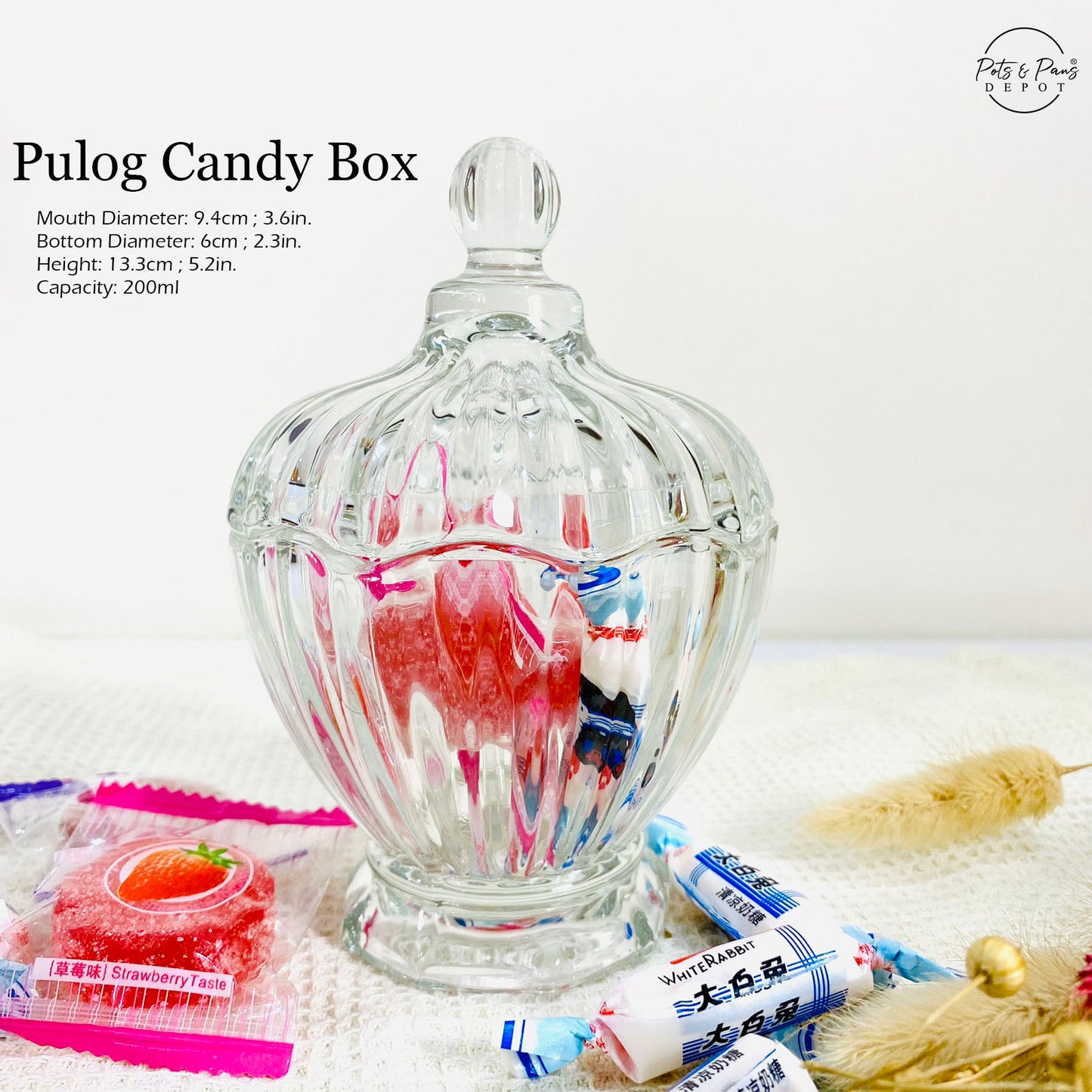 Red Cherry Candy Jar