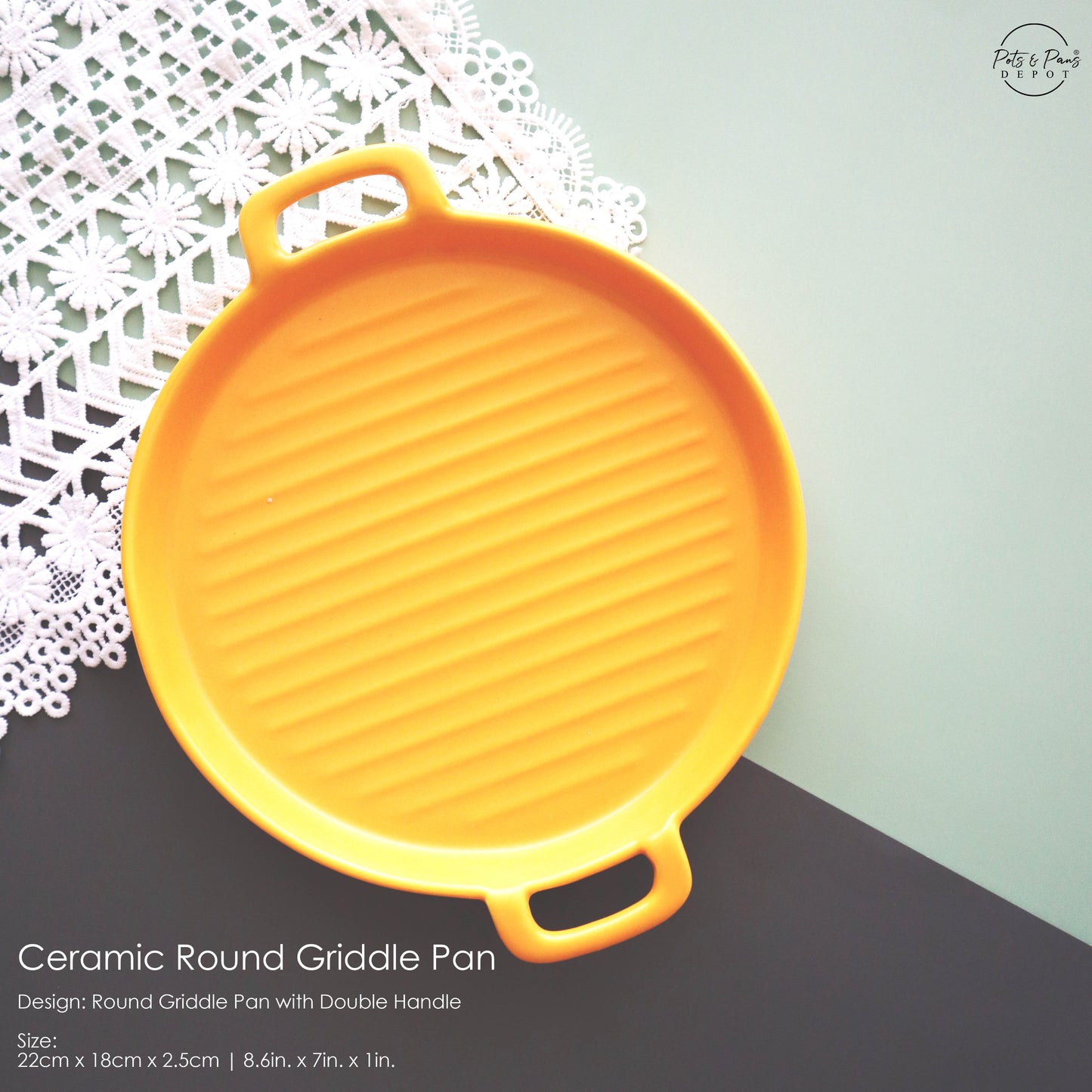 Ceramic Round Griddle Pan