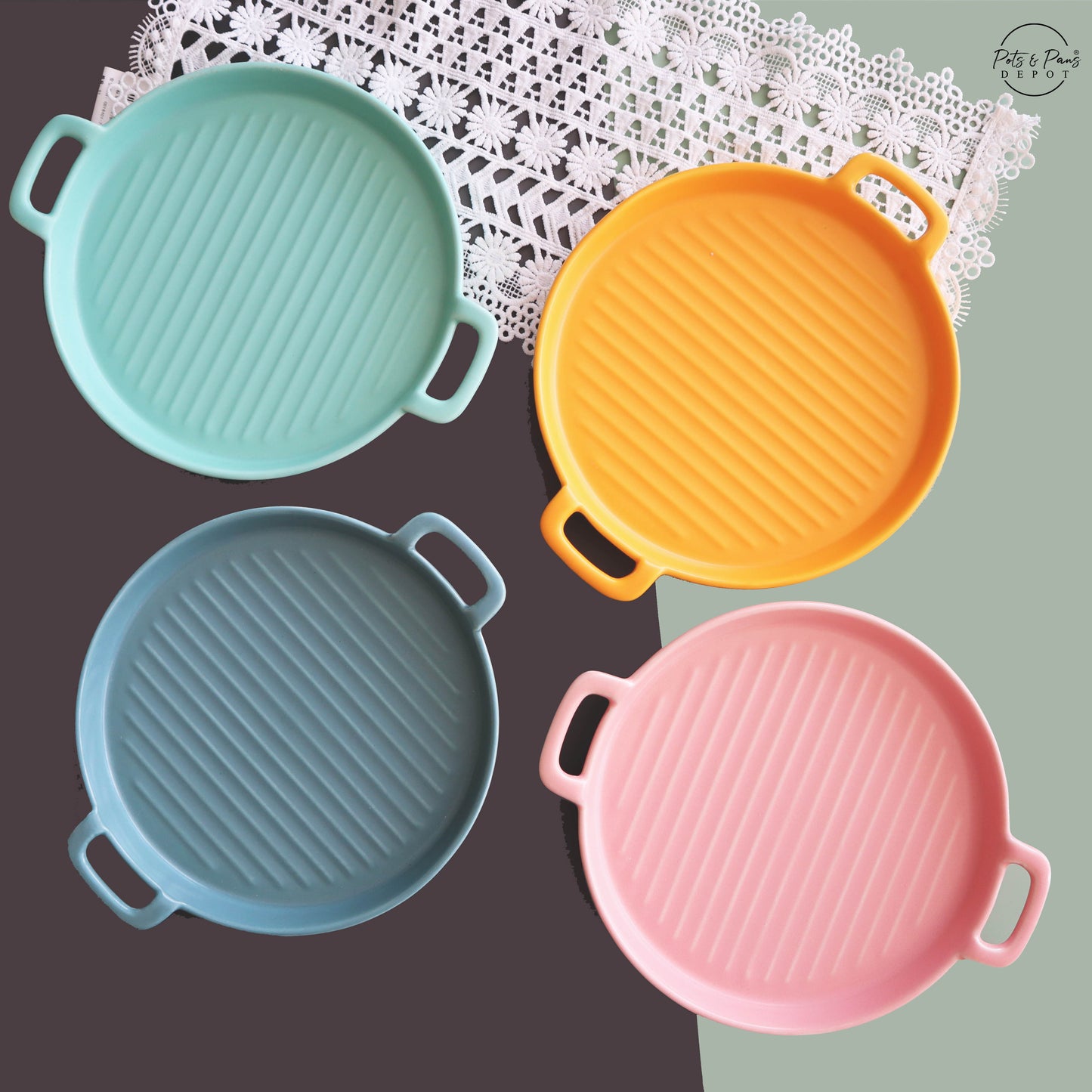 Ceramic Round Griddle Pan