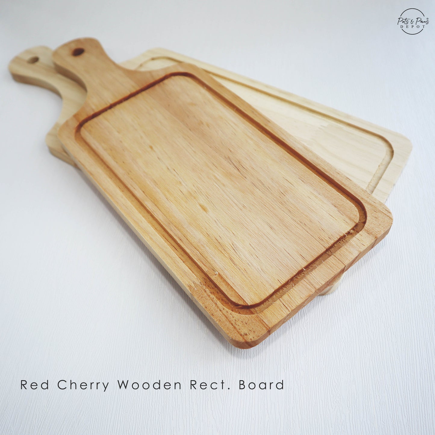 Red Cherry Wooden Rectangular Pizza Board