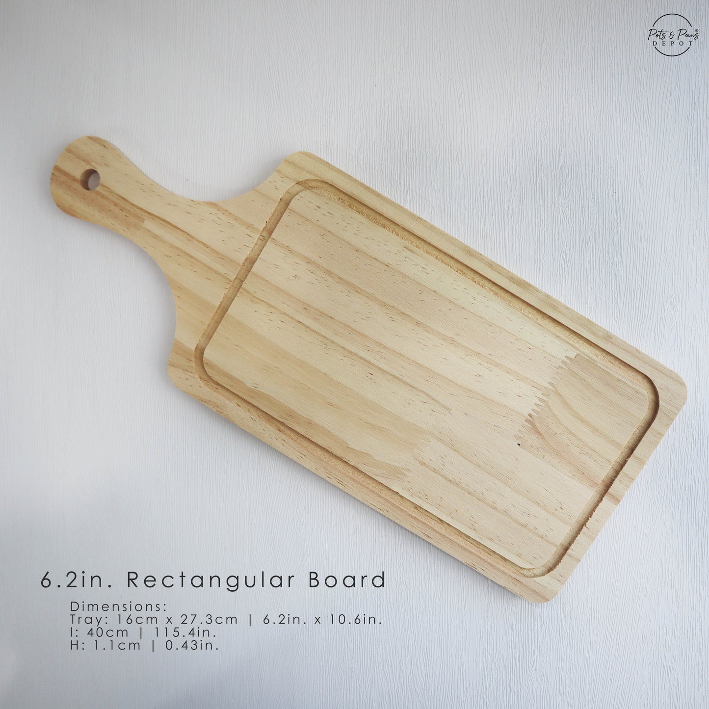 Red Cherry Wooden Rectangular Pizza Board