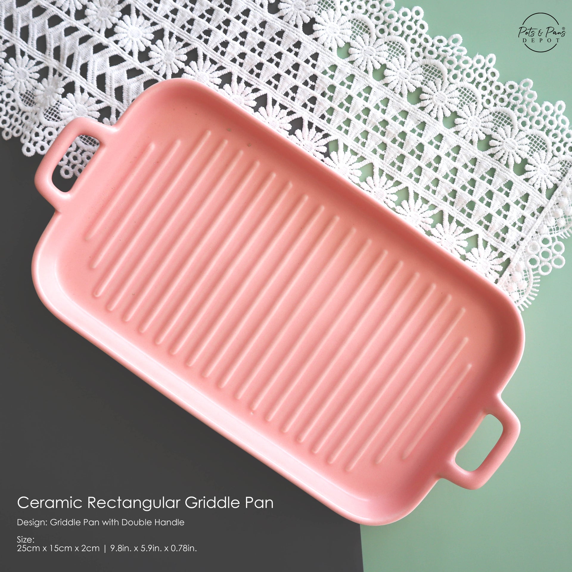 Ceramic Rectangular Griddle Pan – PotsandPansDepotPH