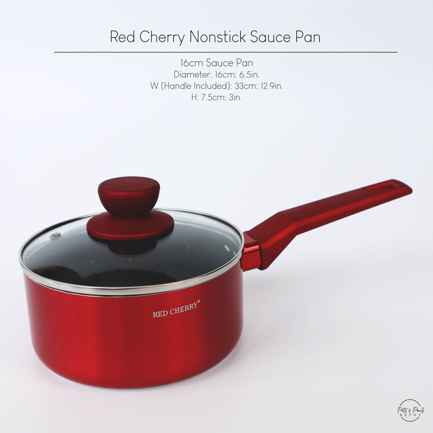 Red Cherry Nonstick Sauce Pan (Milk Pot)