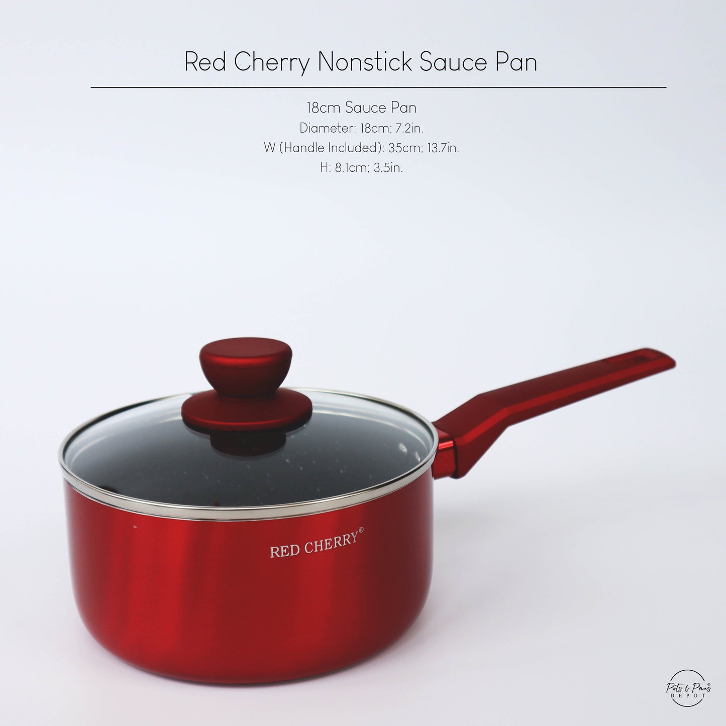 Red Cherry Nonstick Sauce Pan (Milk Pot)