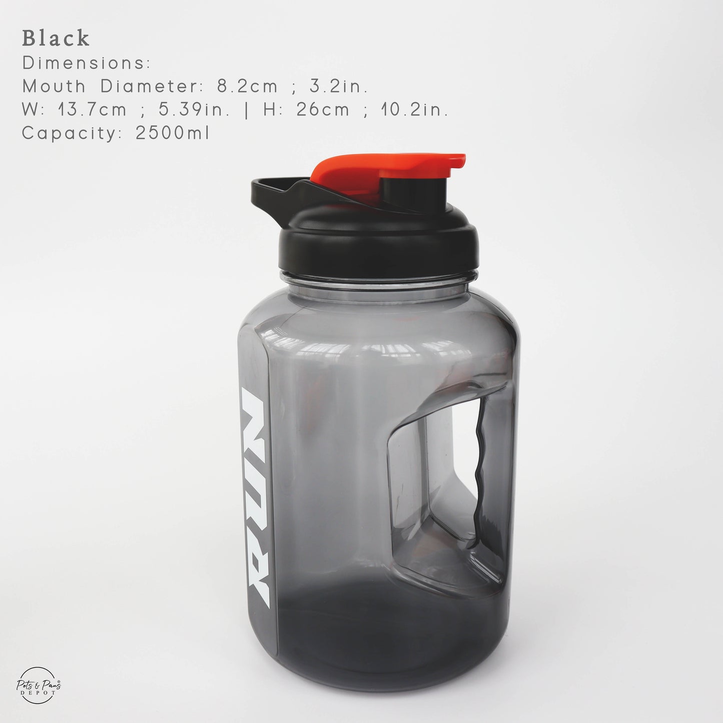 RUN Sports Water Bottle 2.5L