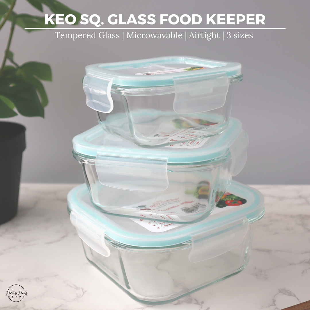 Keo Sq. Glass Food Keeper