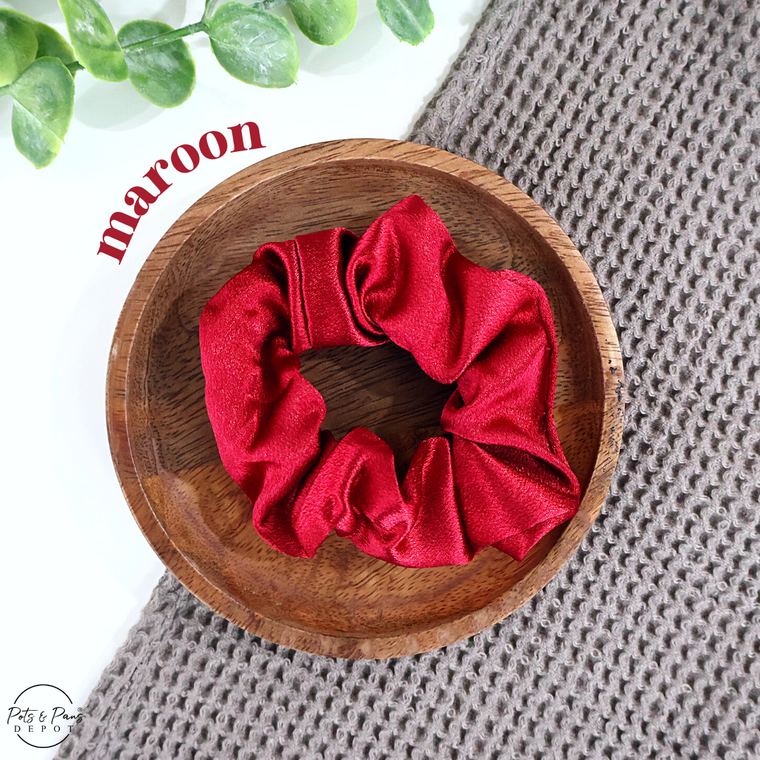 Plain Satin Scrunchie Hair Tie