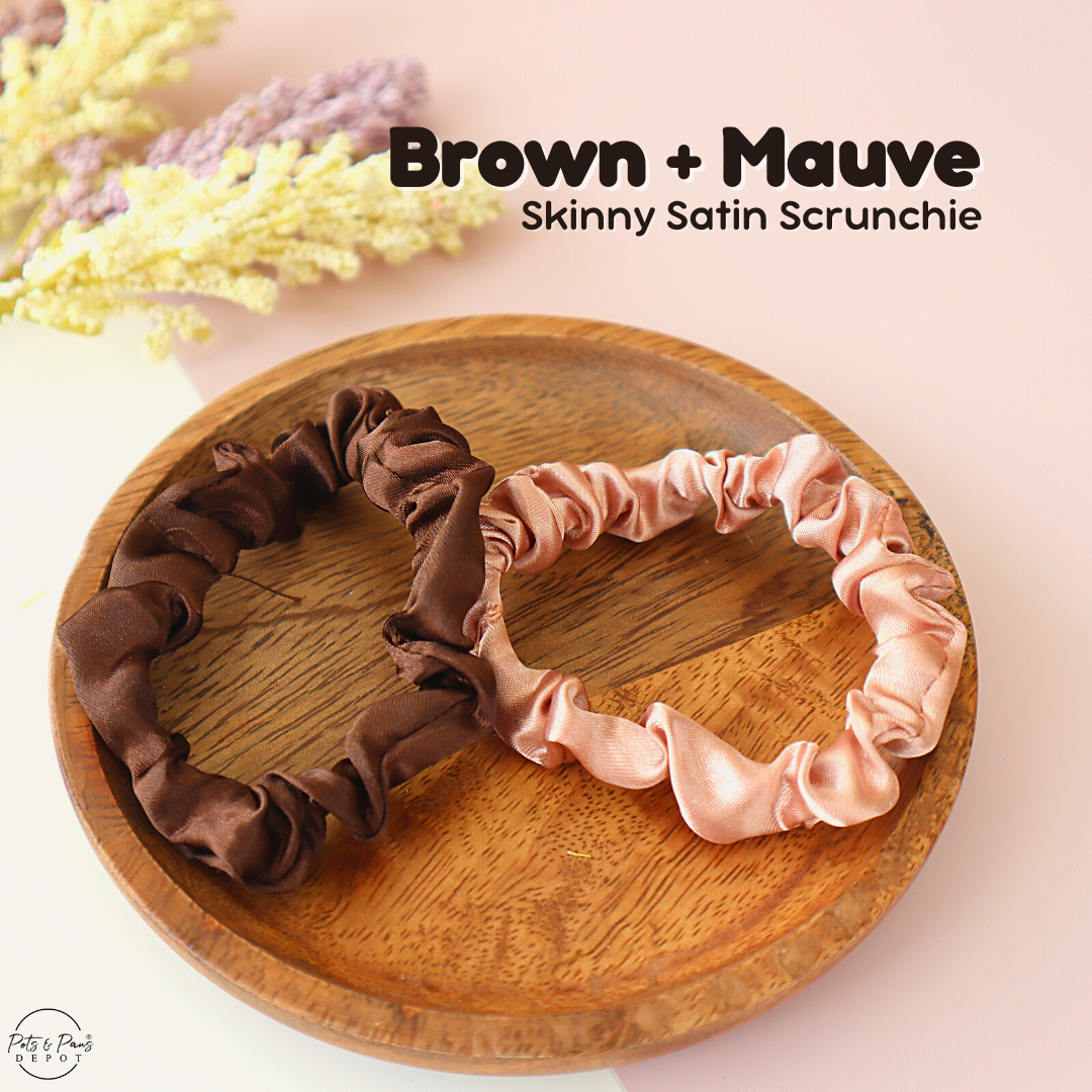 Skinny Satin Korean Style Hair Tie Scrunchie