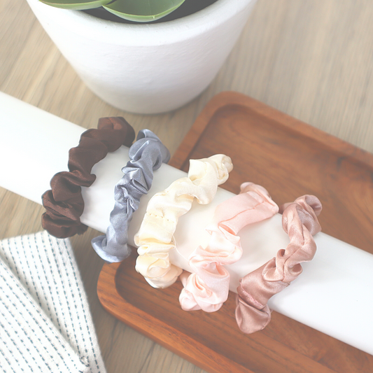 Skinny Satin Korean Style Hair Tie Scrunchie