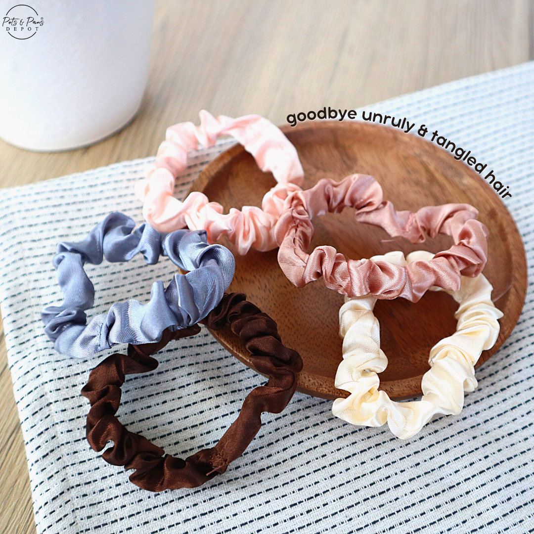 Skinny Satin Korean Style Hair Tie Scrunchie