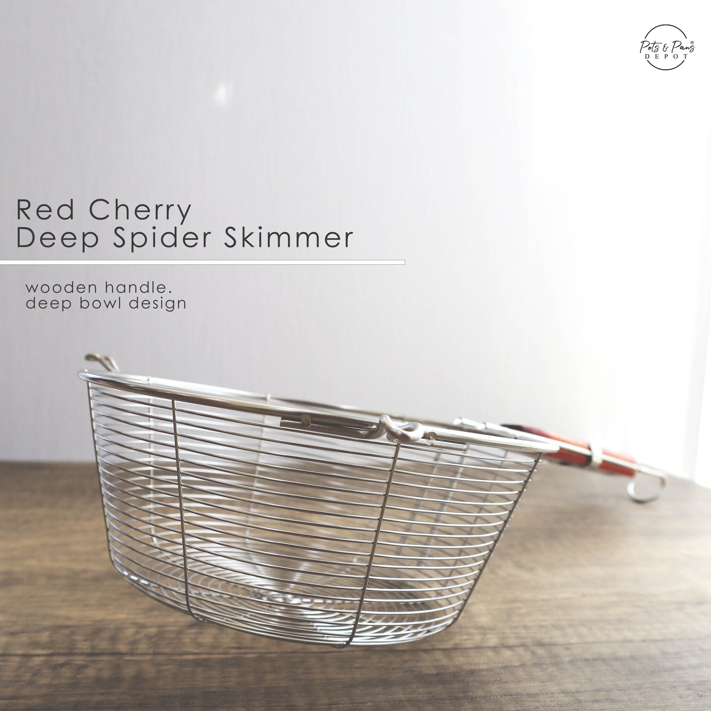 Red Cherry Stainless Spider Skimmer