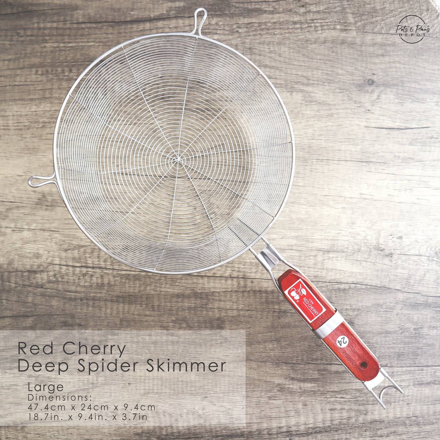 Red Cherry Stainless Spider Skimmer