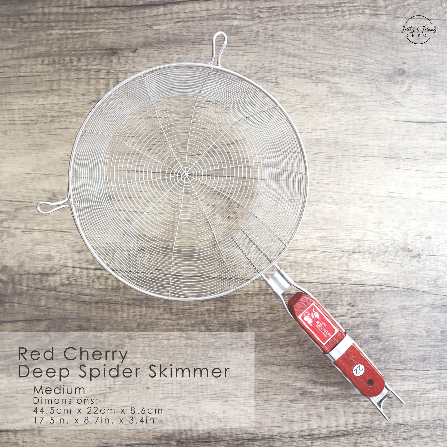 Red Cherry Stainless Spider Skimmer