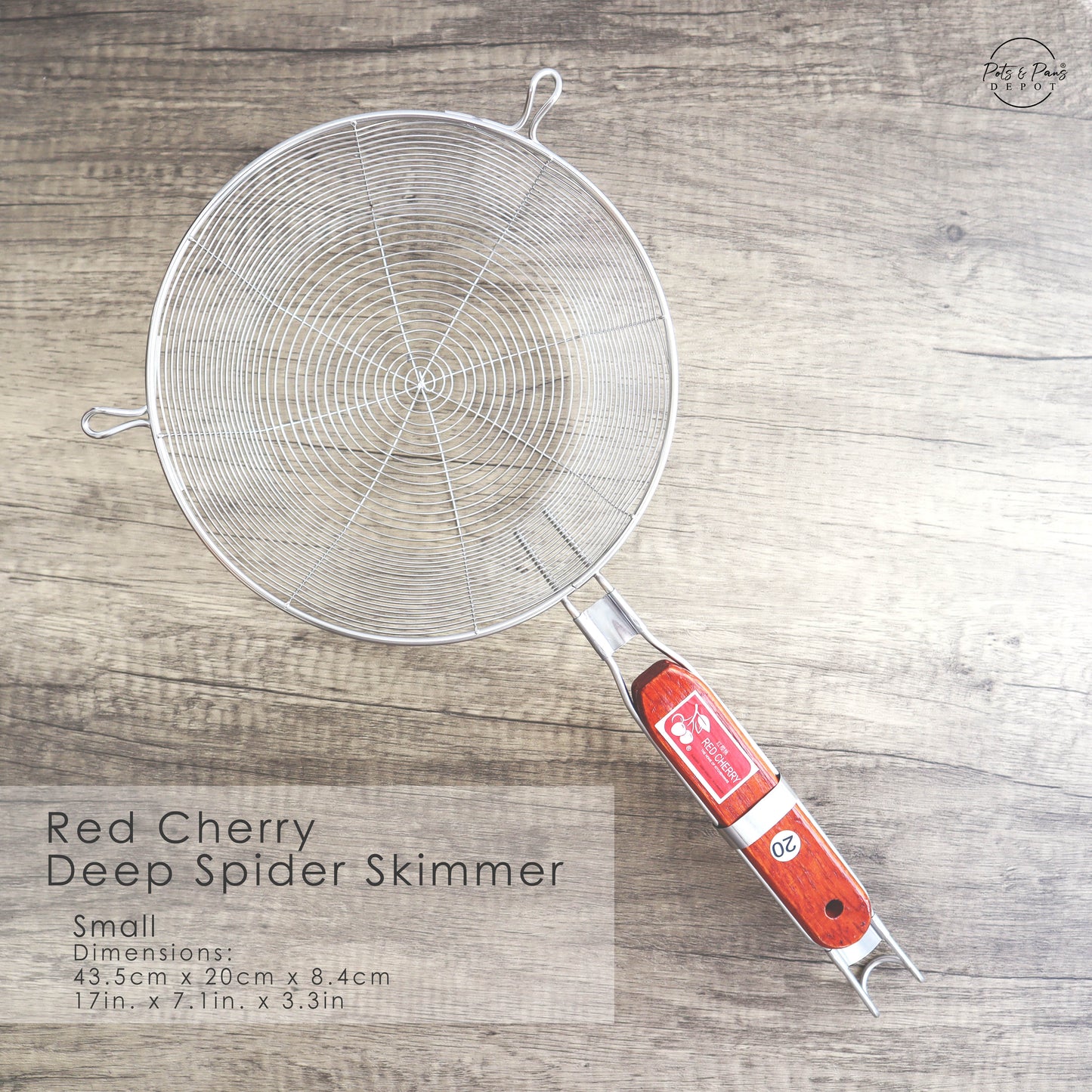 Red Cherry Stainless Spider Skimmer