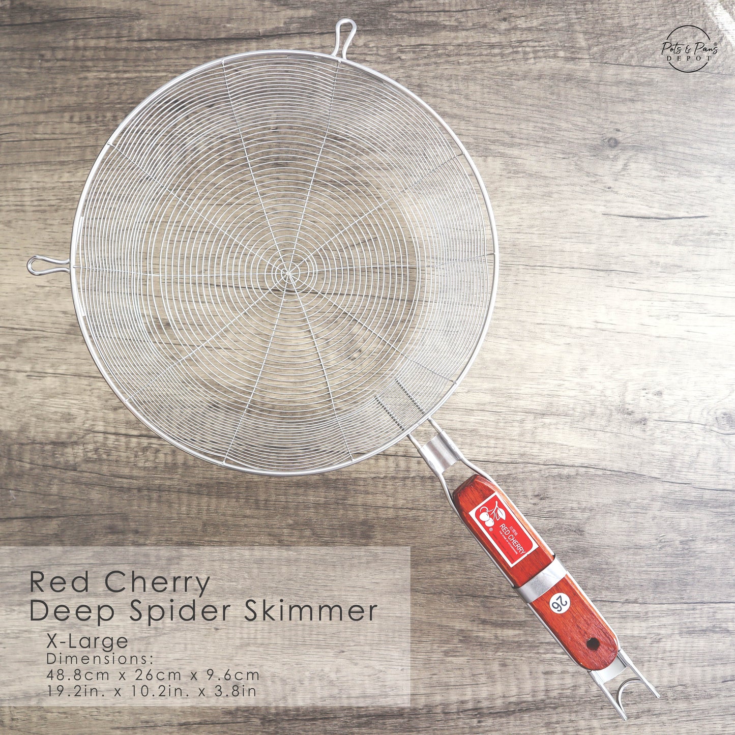 Red Cherry Stainless Spider Skimmer