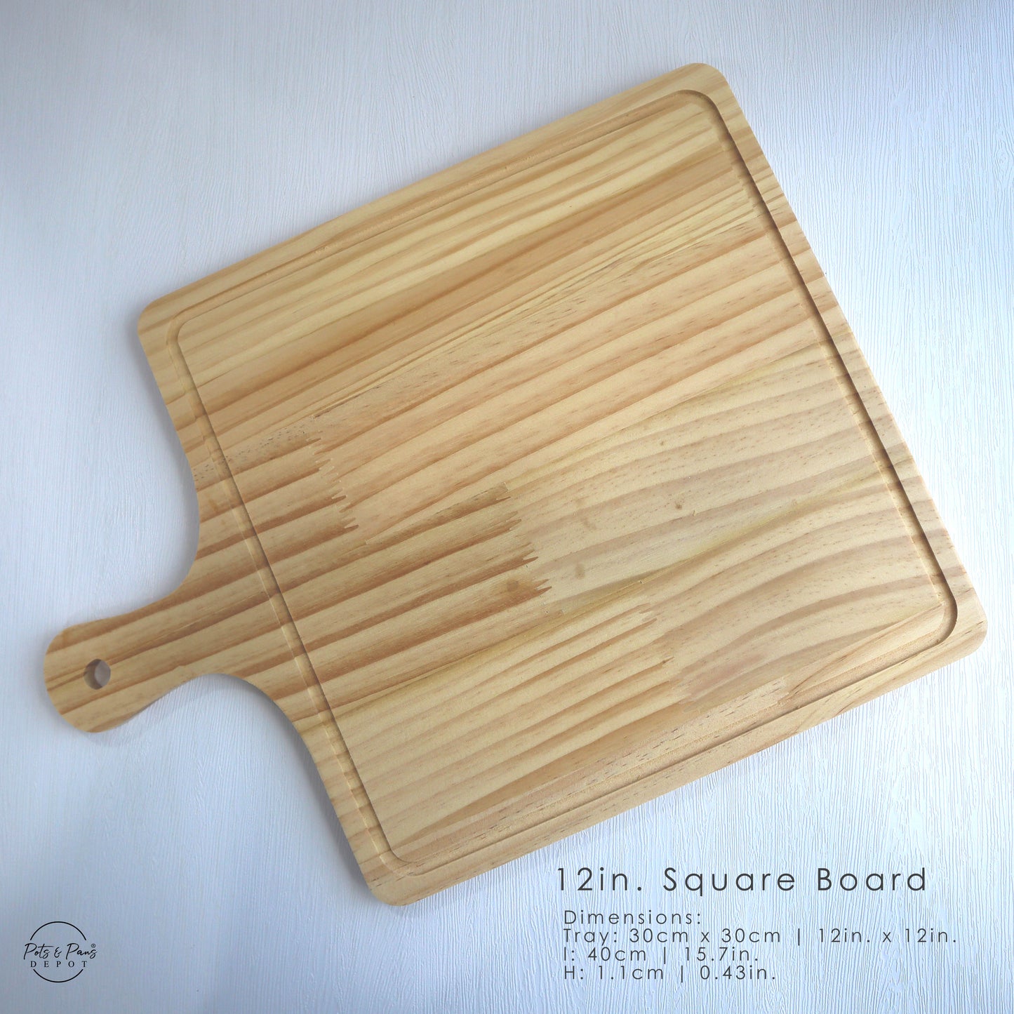 Red Cherry Wooden Square Pizza Board