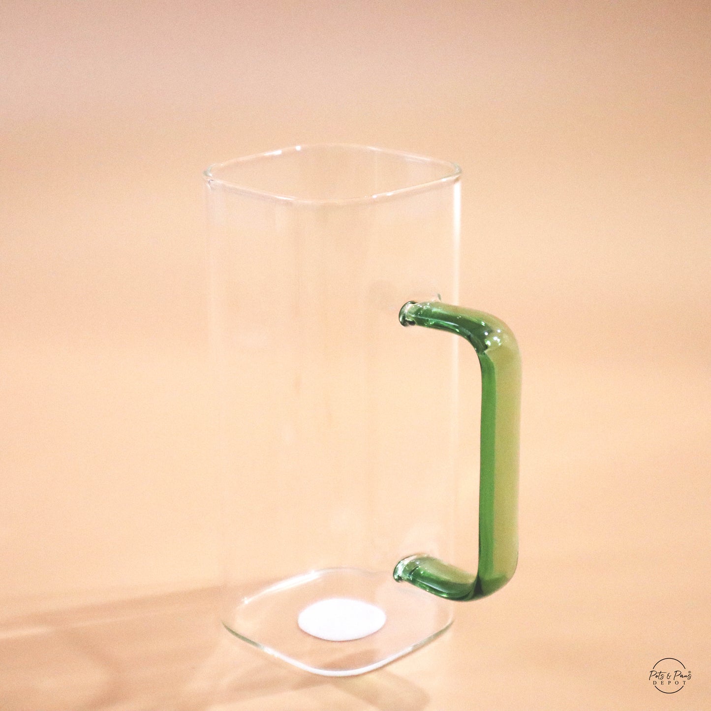 Red Cherry Square Glass Mug